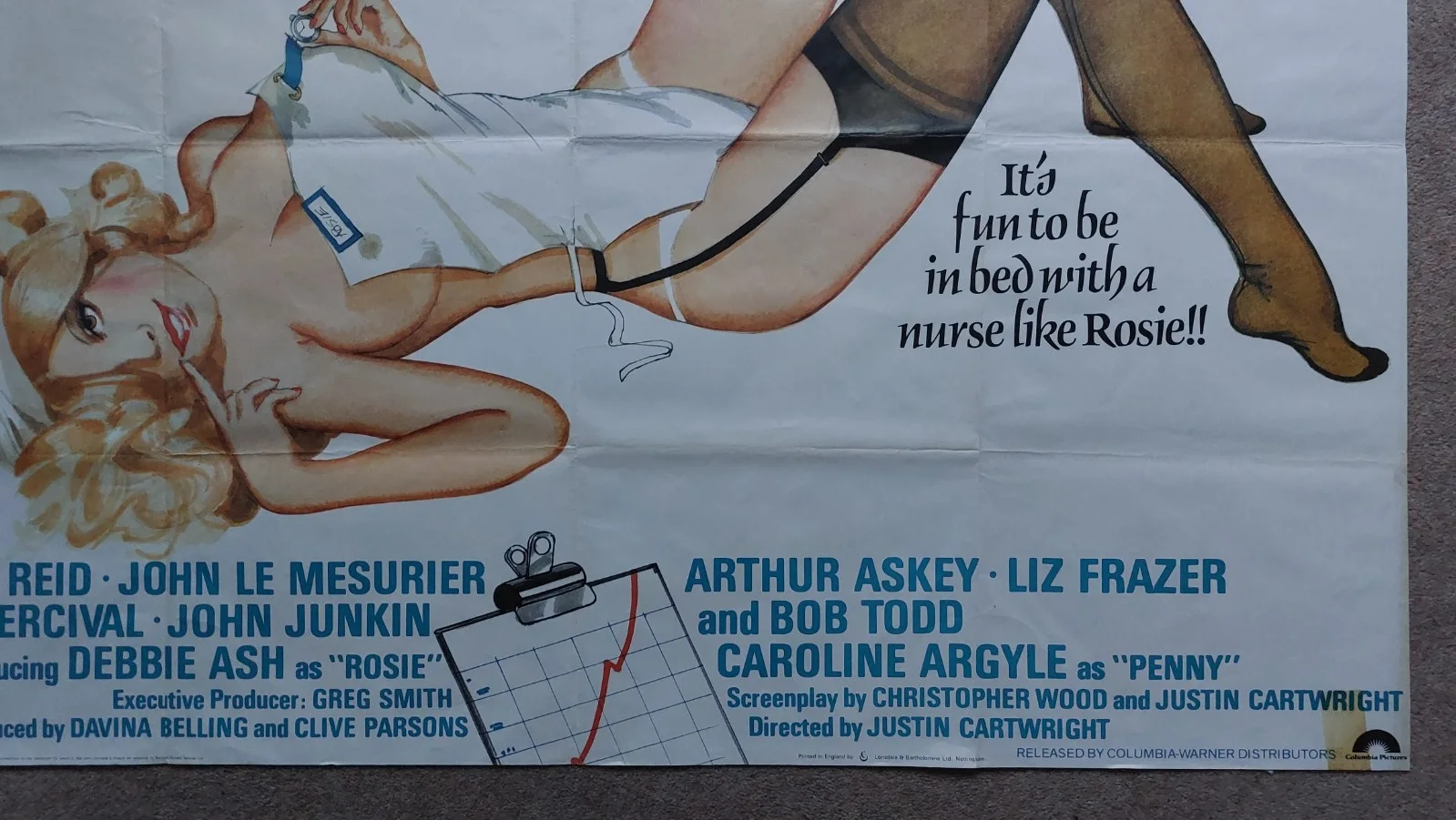 Rosie Dixon Night Nurse Original Uk Quad Poster, image 4