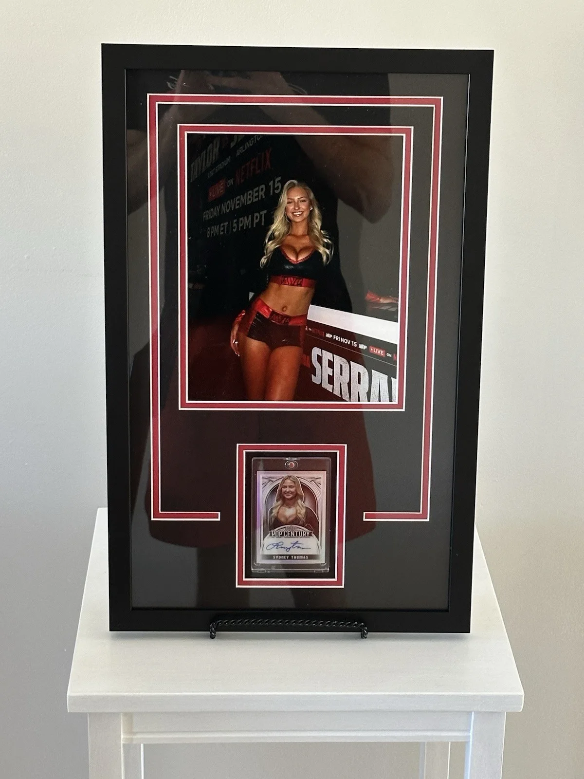 Sydney Thomas — Sydney Thomas Signed Card Framed with 8x10 Photo, image 3