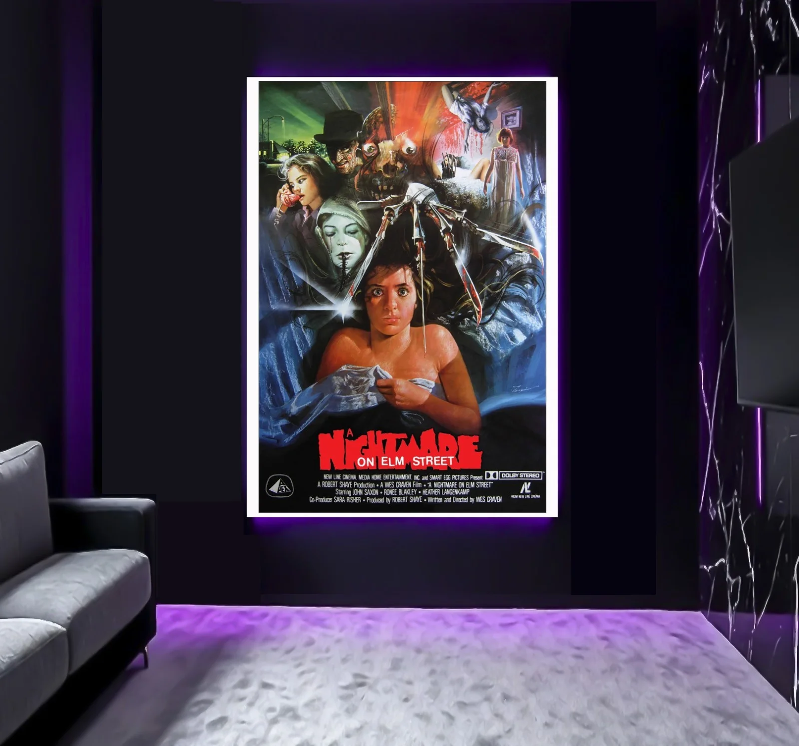 Large A0 A3 A4 Freddy Krueger Nightmare Elm Street 2 3 4 5 Movie Wall Art Poster, изображение 3