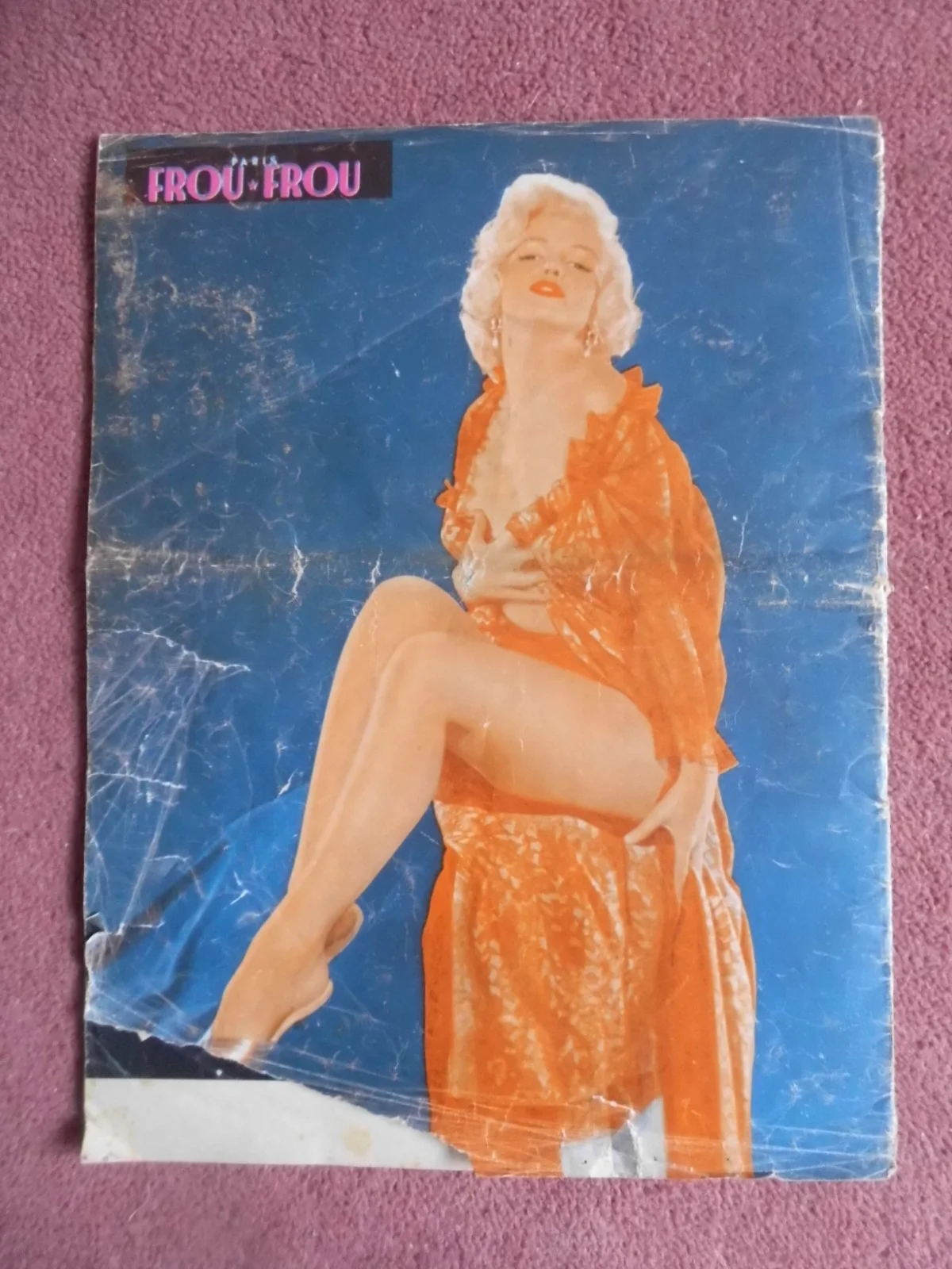 FROU FROU (1950s) risqué French mag MARILYN MONROE COVER, BELINDA LEE, изображение 2