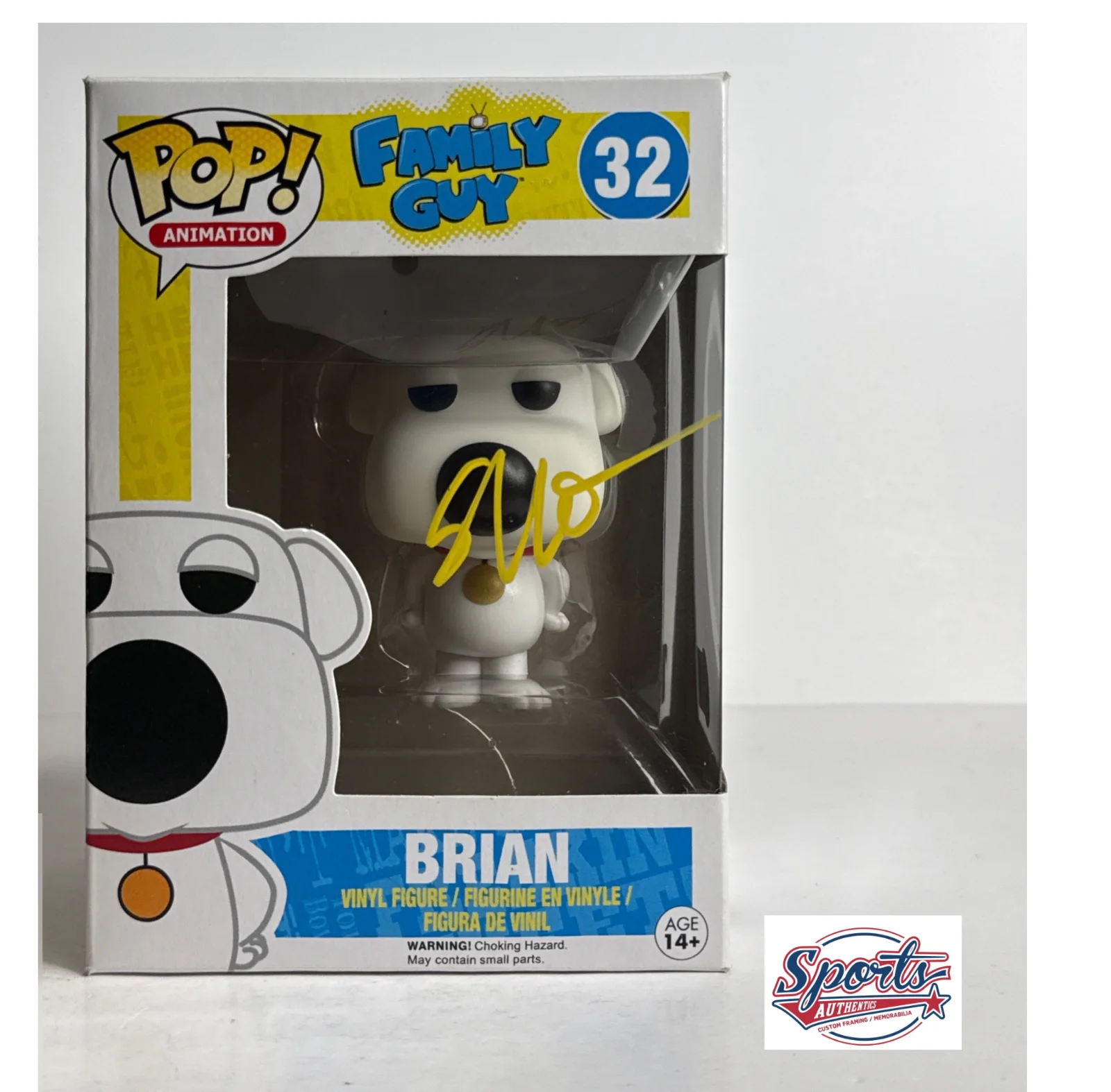 Seth MacFarlane — Seth MacFarlane Signed Brian Family Family Guy Funko #32 BAS BP49113