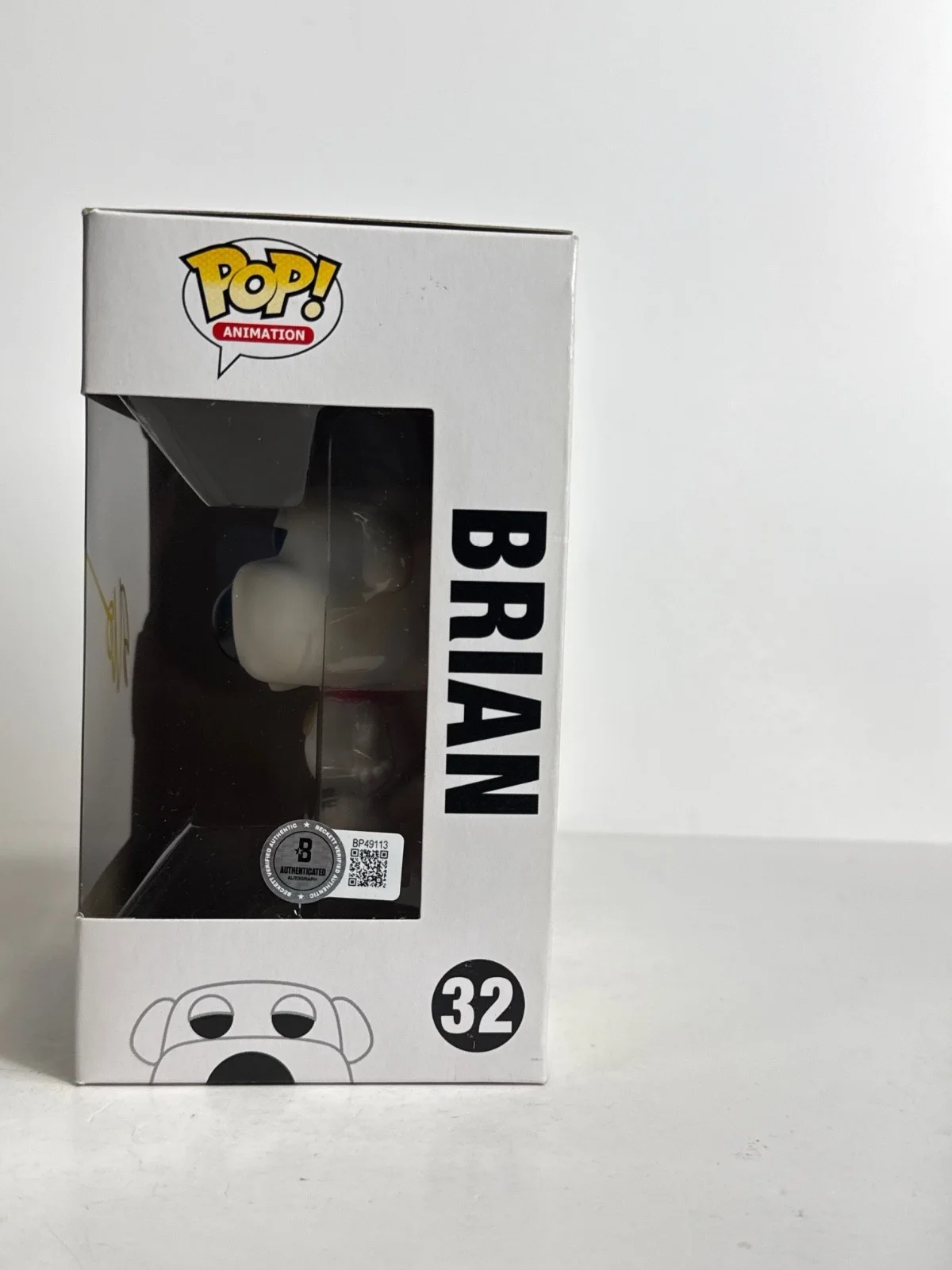 Seth MacFarlane — Seth MacFarlane Signed Brian Family Family Guy Funko #32 BAS BP49113, image 2