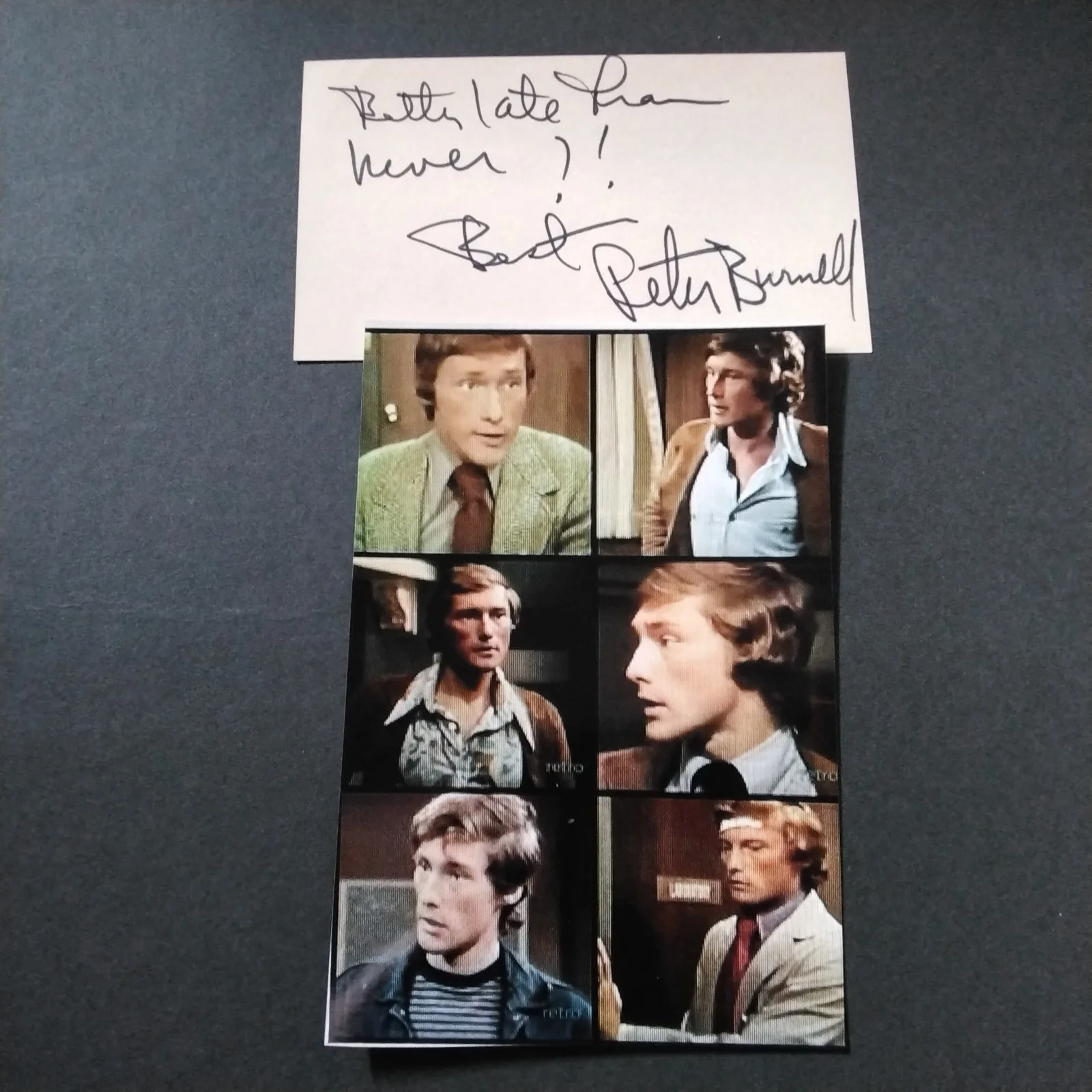 Peter Burnell SIGNED Card Photo TV Stage Actor The Doctors Virginia Woolf, изображение 2