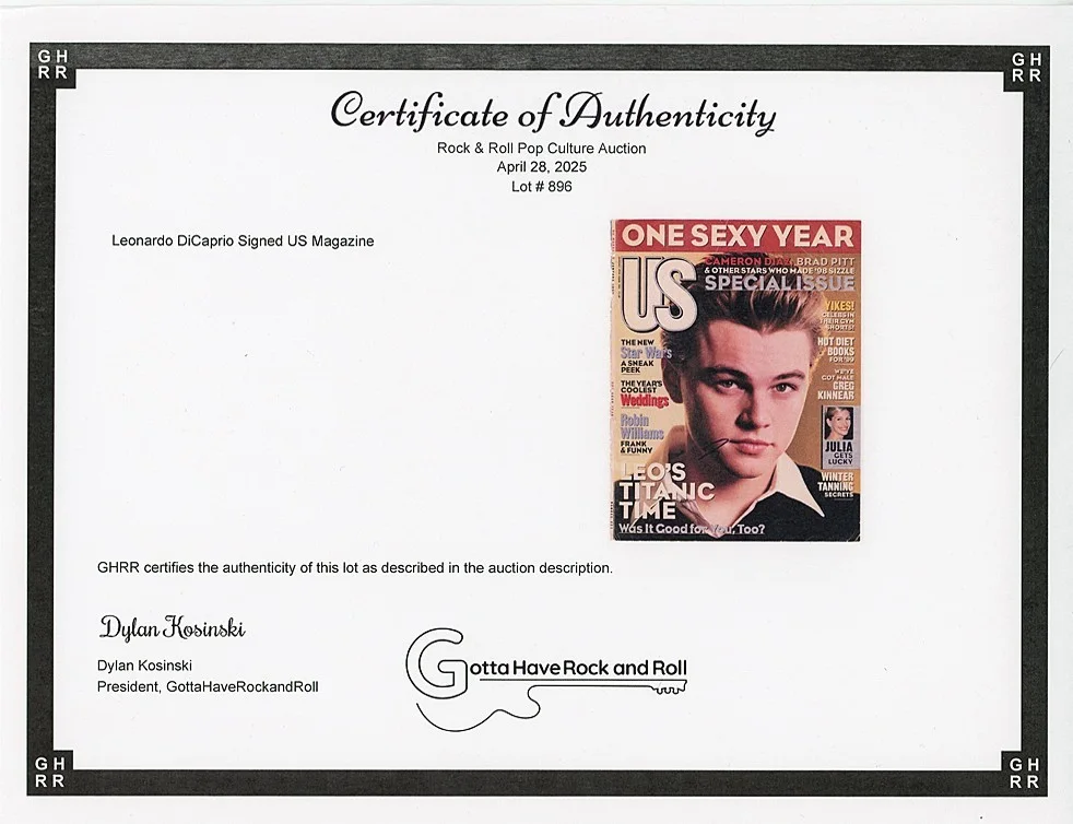 Leonardo DiCaprio — 1999 -LEONARDO DiCAPRIO- Signed/Autograph/Auto Vintage US Magazine - TITANIC!, изображение 2