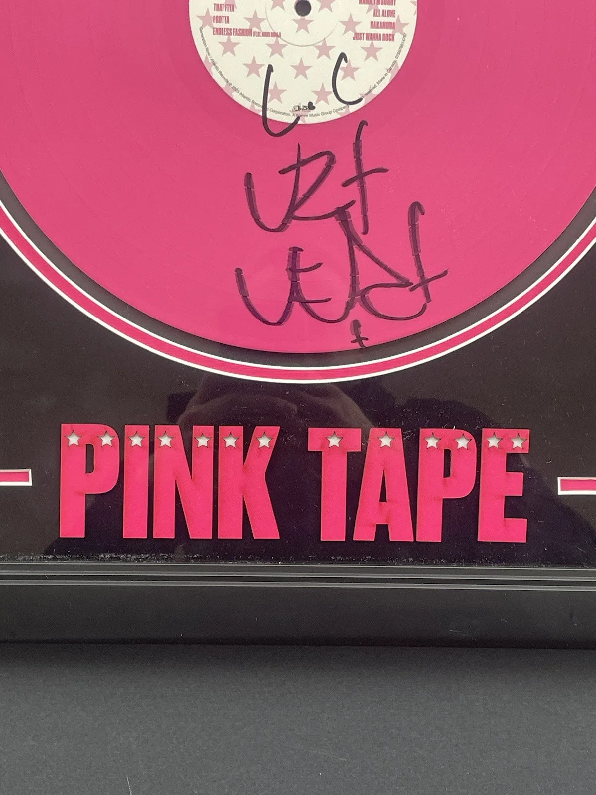 Lil Uzi Vert Signed Autographed Framed Pink Tape Vinyl 22x30 Psa/Dna Full Coa, image 3