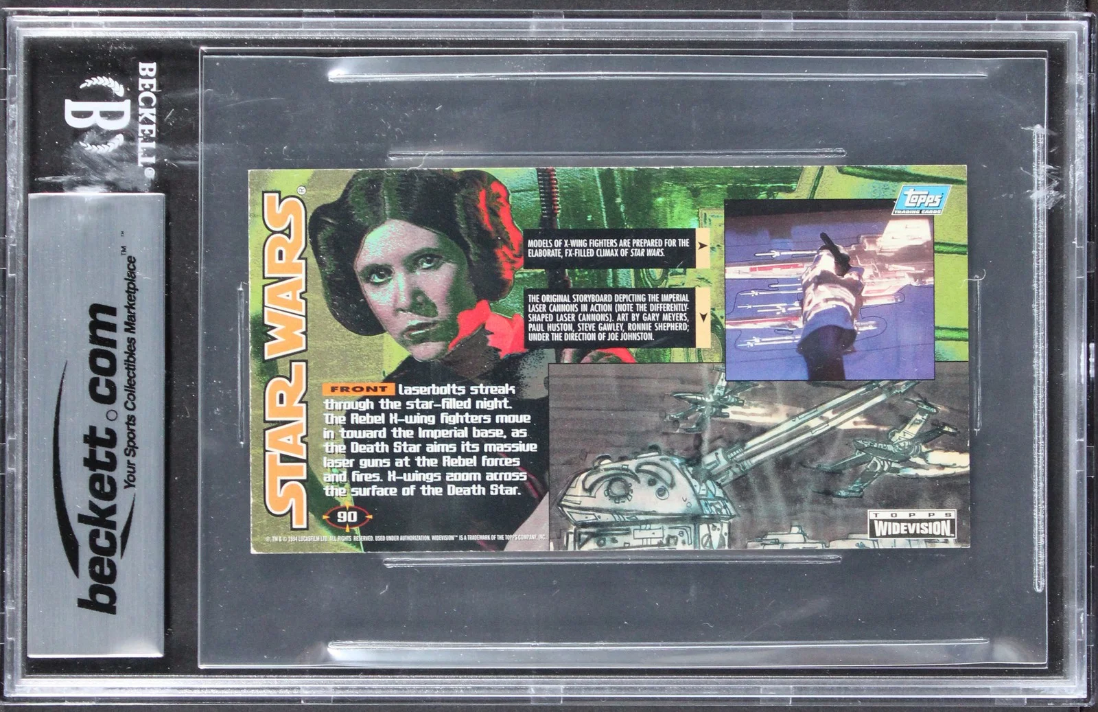 Bruce Green, Caleb Aschkynazo — (2) Green, Aschkynazo Signed 1995 Star Wars Widevision #90 Card Auto 10 BAS Slab, изображение 2