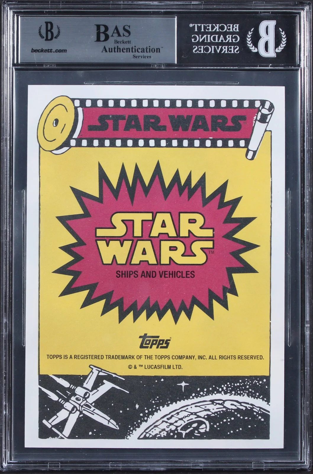 Paul Huston, Yanick Dusseault — (2) Huston & Dusseault Signed 2015 Star Wars FA Trailer OVS #31 Card BAS Slab 2, image 2