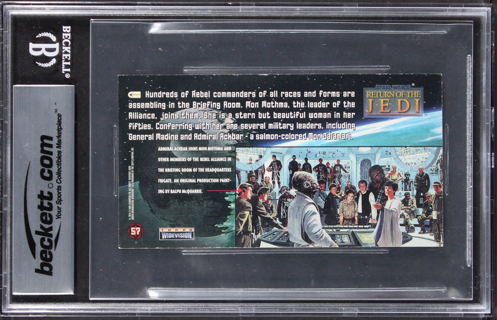 Caroline Blakiston, Leroy Golding — (2) Blakiston & Golding Signed 1996 Star Wars ROTJ #99 Card Auto 10! BAS Slab, изображение 2