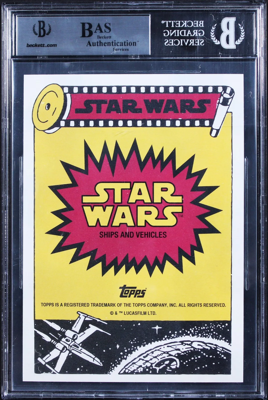 Paul Huston, Yanick Dusseault — (2) Huston & Dusseault Signed 2015 Star Wars FA Trailer OVS #31 Card BAS Slab, image 2