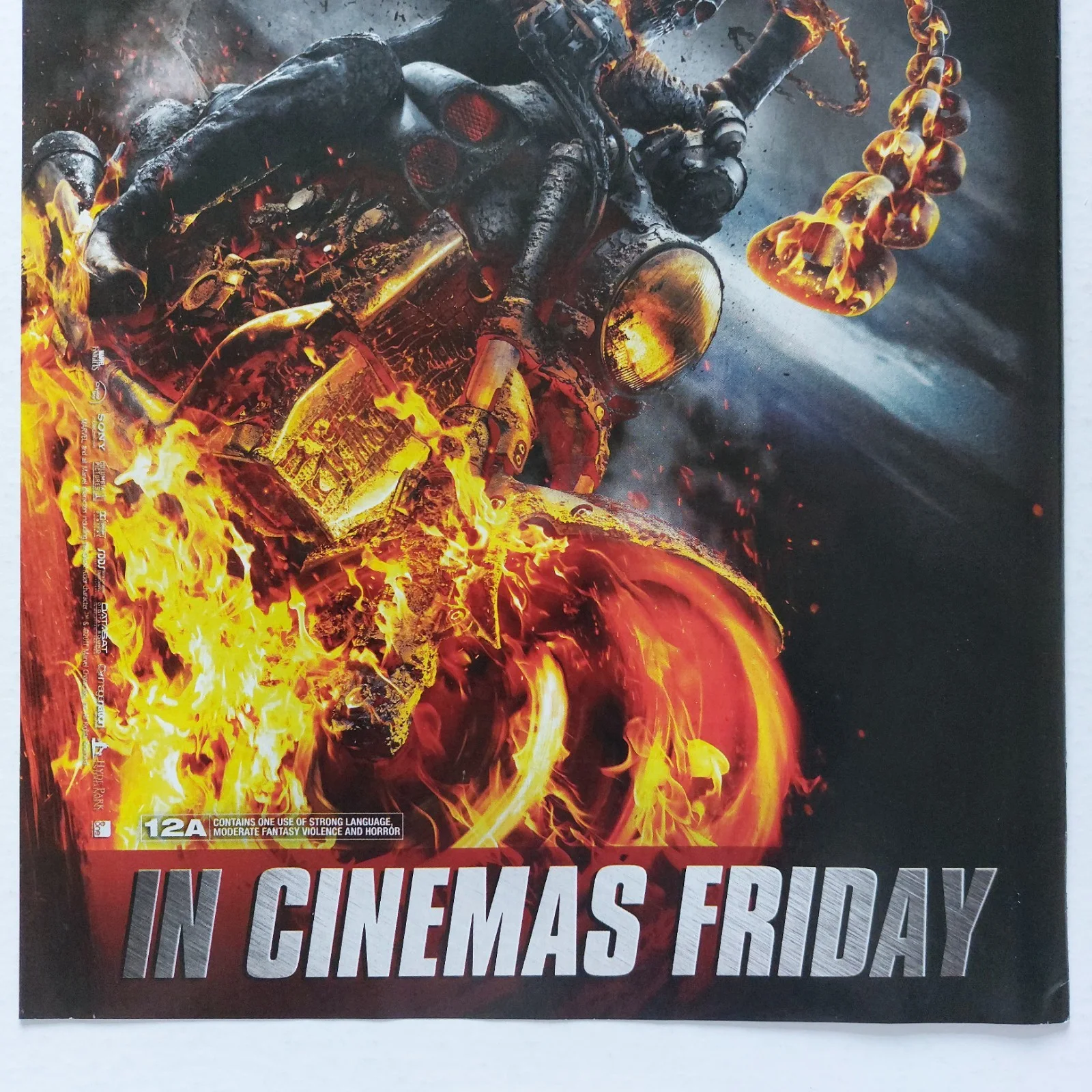 GHOST RIDER Spirit Of Vengeance (Nicholas Cage) - Poster Advert A4 Size, изображение 3