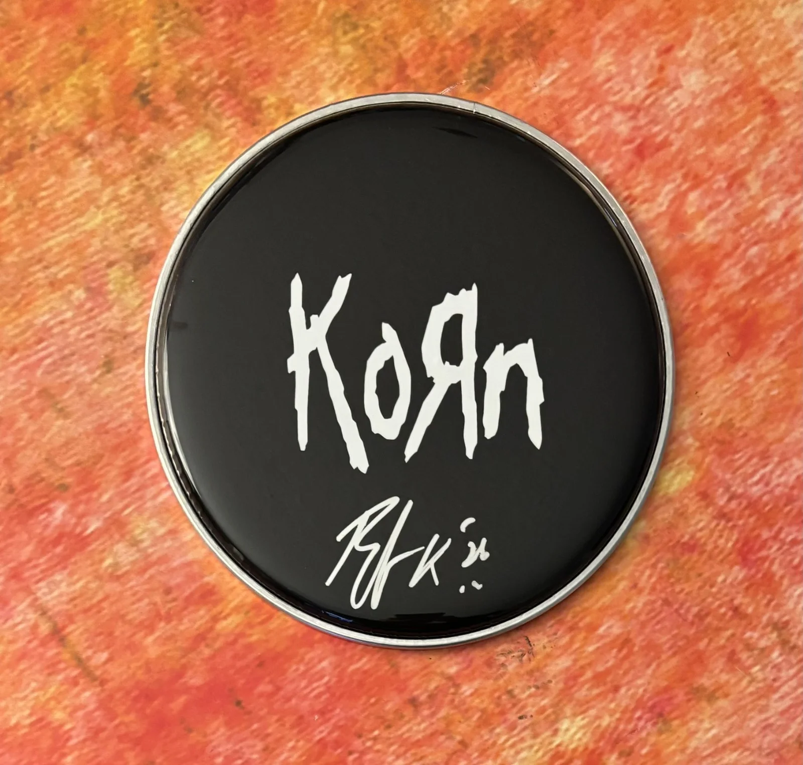 GFA Korn Band Drummer * RAY LUZIER * Signed 10" Drumhead COA, изображение 4