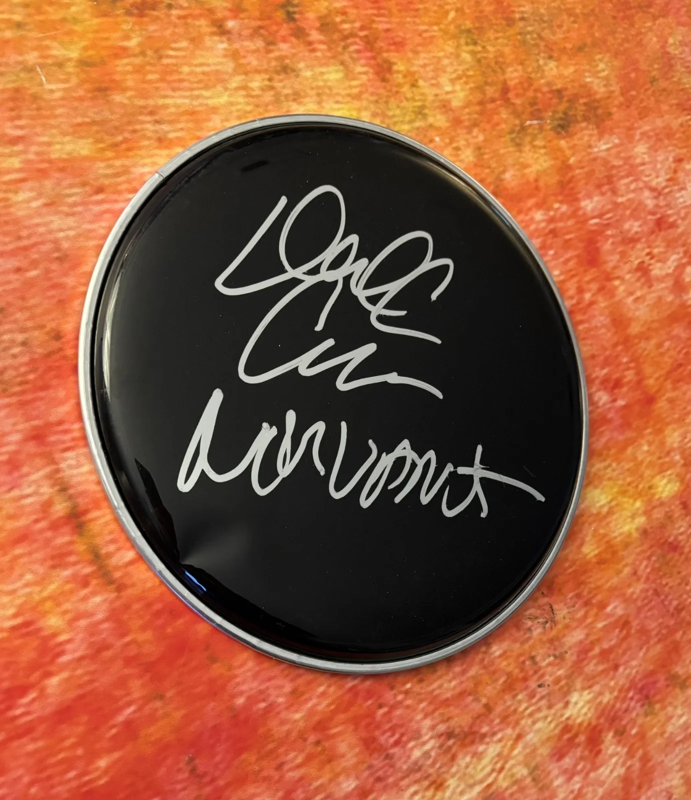 GFA Nirvana Band Drummer * DALE CROVER * Signed 10" Drumhead EXACT PROOF COA, image 3