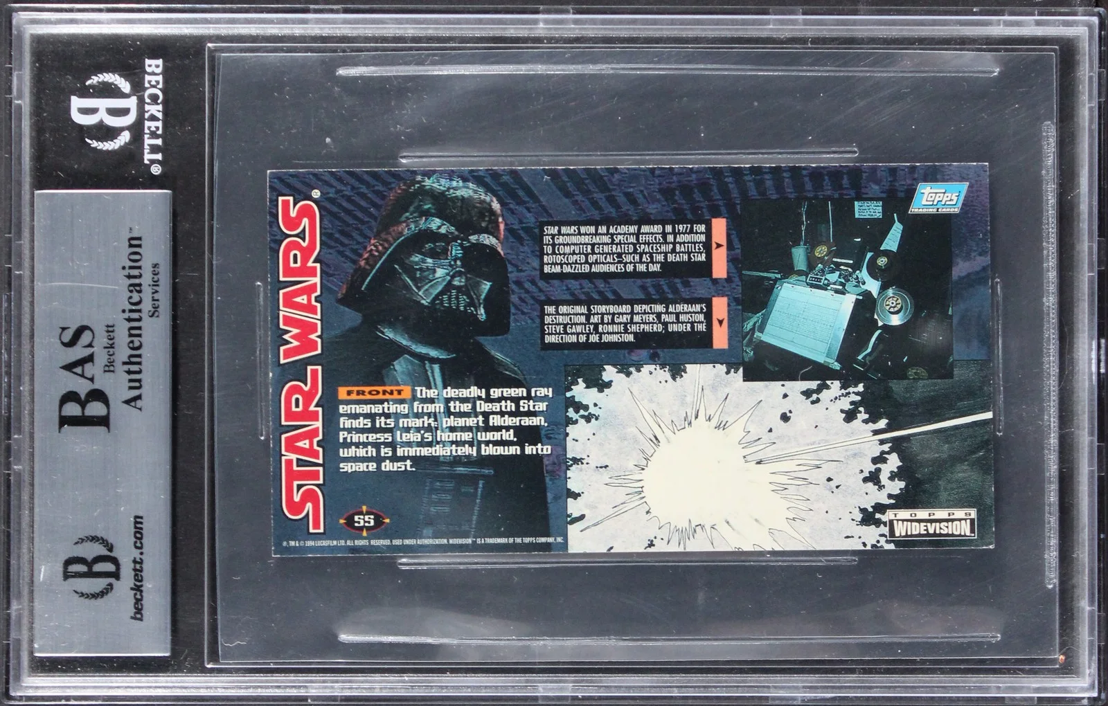 Bruce Green, Caleb Aschkynazo — (2) Green & Aschkynazo Signed 1995 Star Wars Widevision #55 Card BAS Slabbed, изображение 2