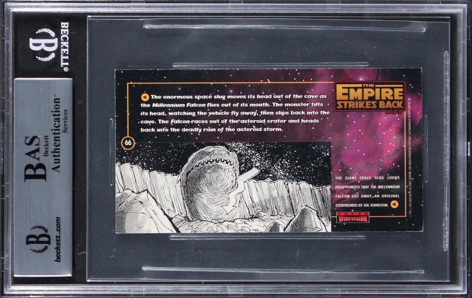Dennis Muren, Michael J. McAlister — (2) Muren & McAlister Signed 1995 Star Wars ESB Widevision #86 Card BAS Slabbed, image 2