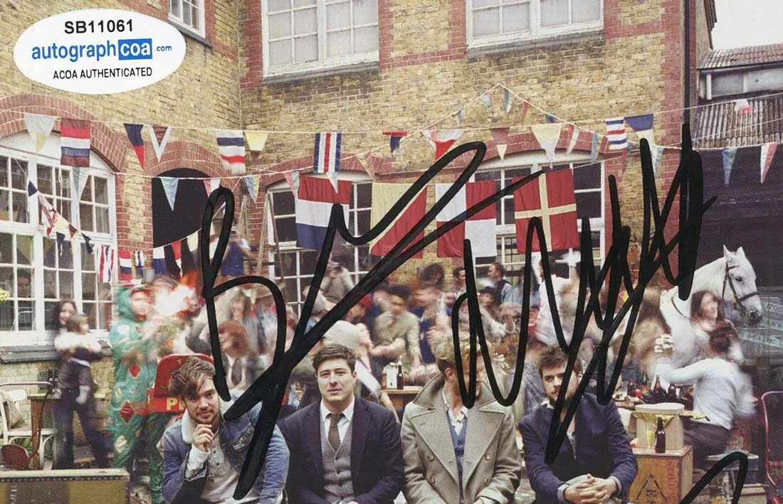 MUMFORD, SONS — Rare MUMFORD & SONS signed "BABEL" Japanese CD ALL 4 MEMBERS Marcus ACOA COA, изображение 5