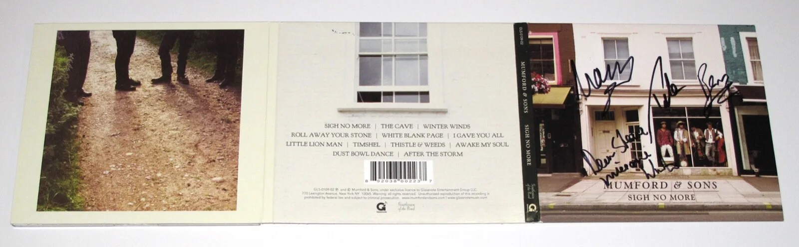 MUMFORD, SONS — Mumford & Sons signed "SIGH NO MORE" CD Case ALL 4 Members PROOF Marcus COA Rare, изображение 5