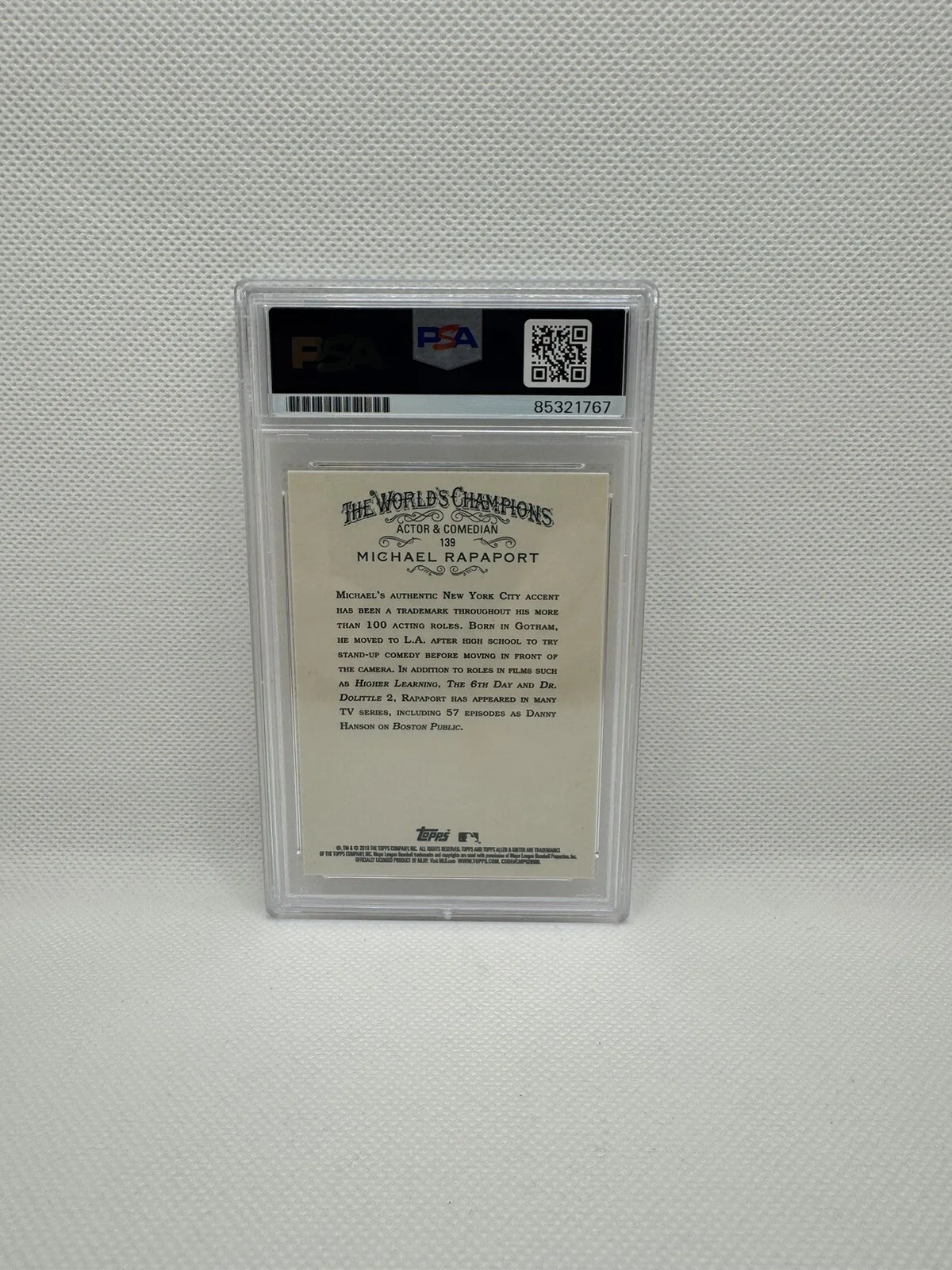 Michael Rapaport Signed Allen & Ginter #139 2018 Card Slabbed PSA/DNA auto, изображение 2