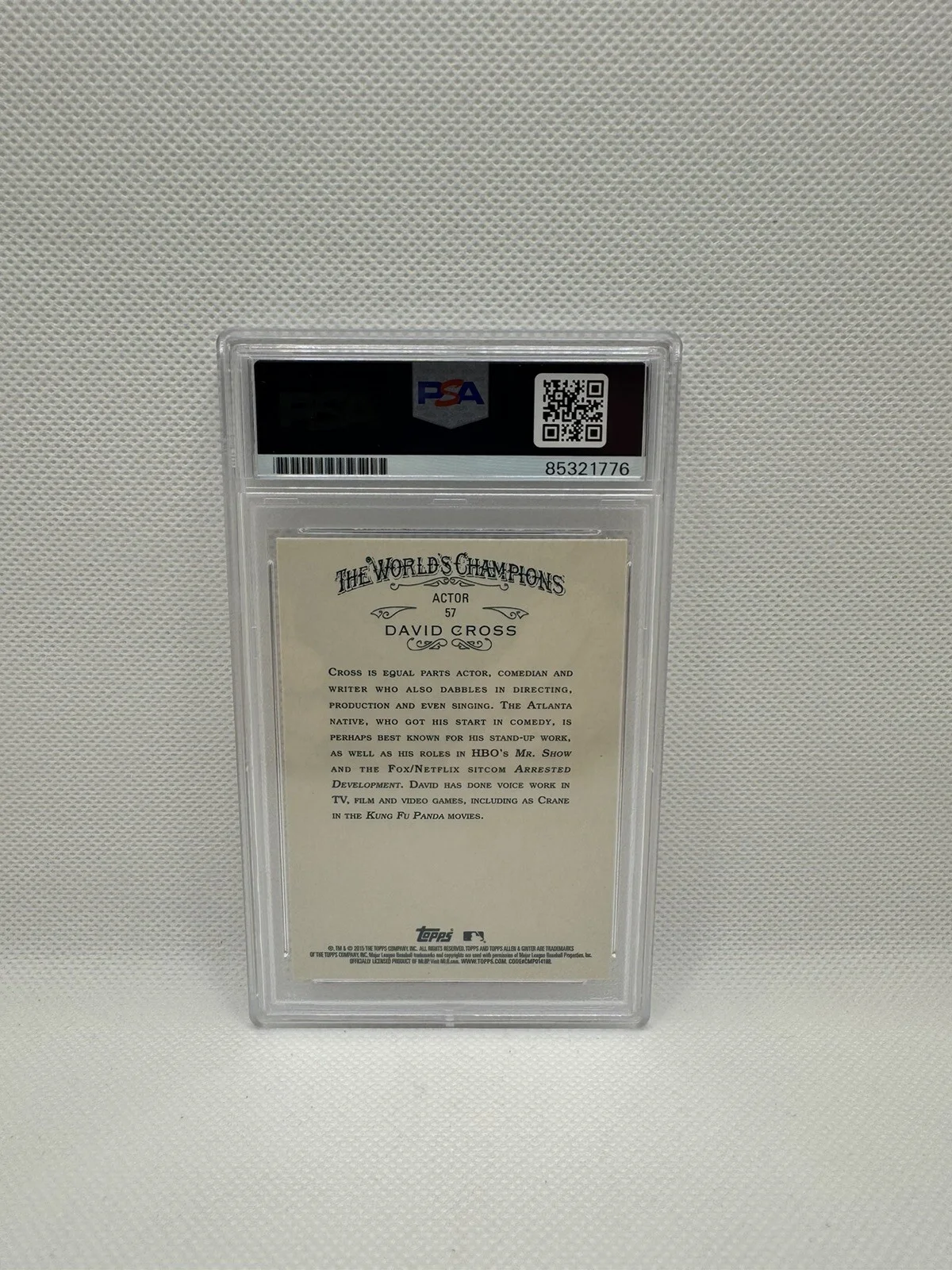 David Cross Signed 2015 Allen & Ginter Card #5 Slabbed PSA/DNA AUTO Comedy, изображение 2