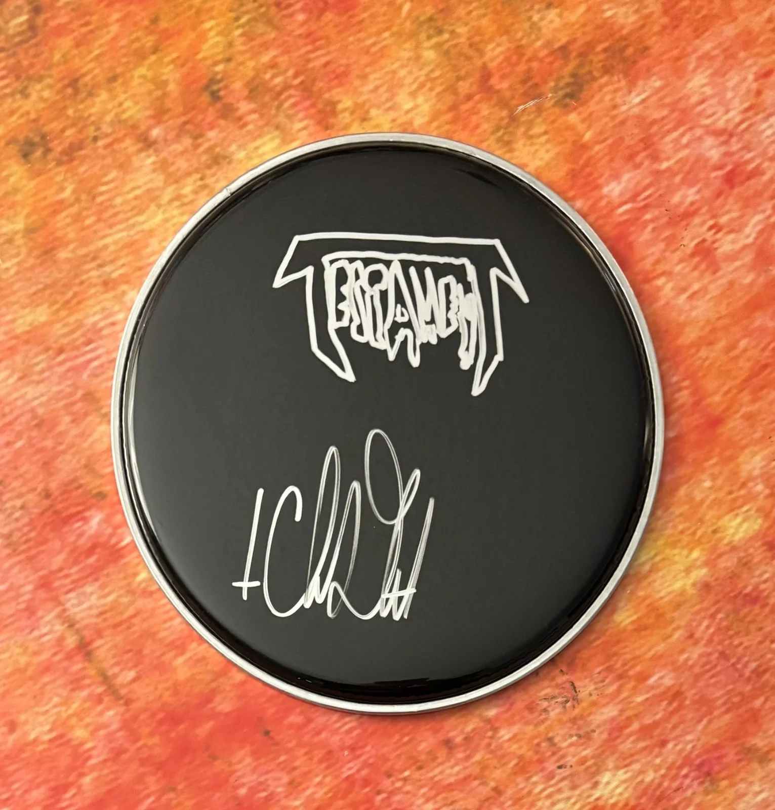 GFA Testament Band Drummer * CHRIS DOVAS * Signed 10" Drumhead PROOF COA, image 3