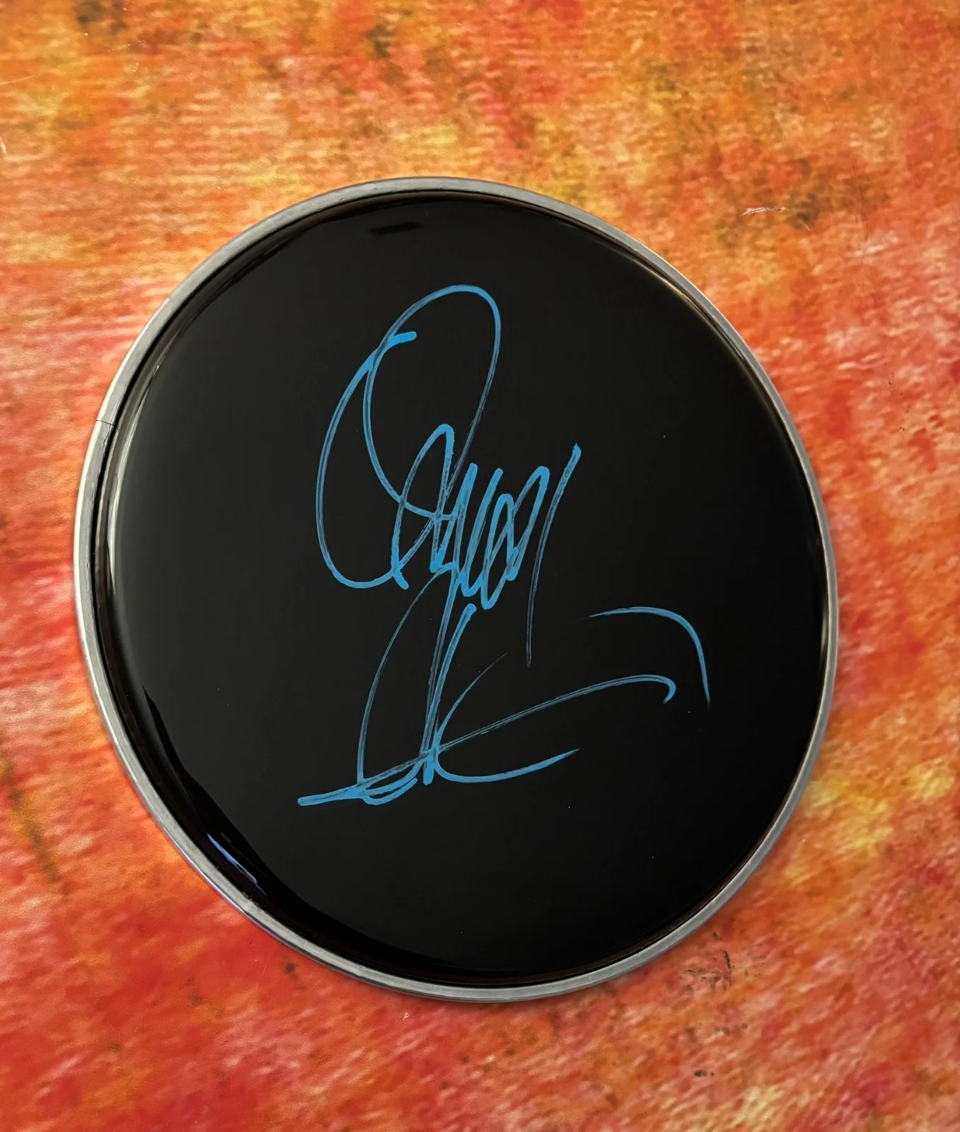GFA Madonna & Miles Davis Drummer * OMAR HAKIM * Signed 10" Drumhead PROOF COA, image 4