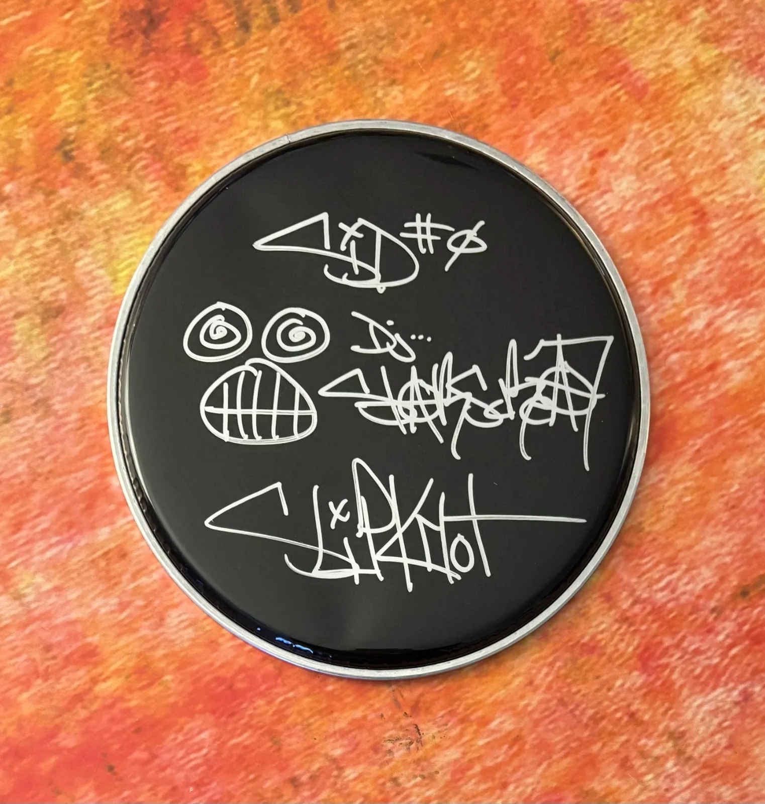 GFA Slipknot DJ Band * SID WILSON * Signed 10" Drumhead EXACT PROOF COA, image 3