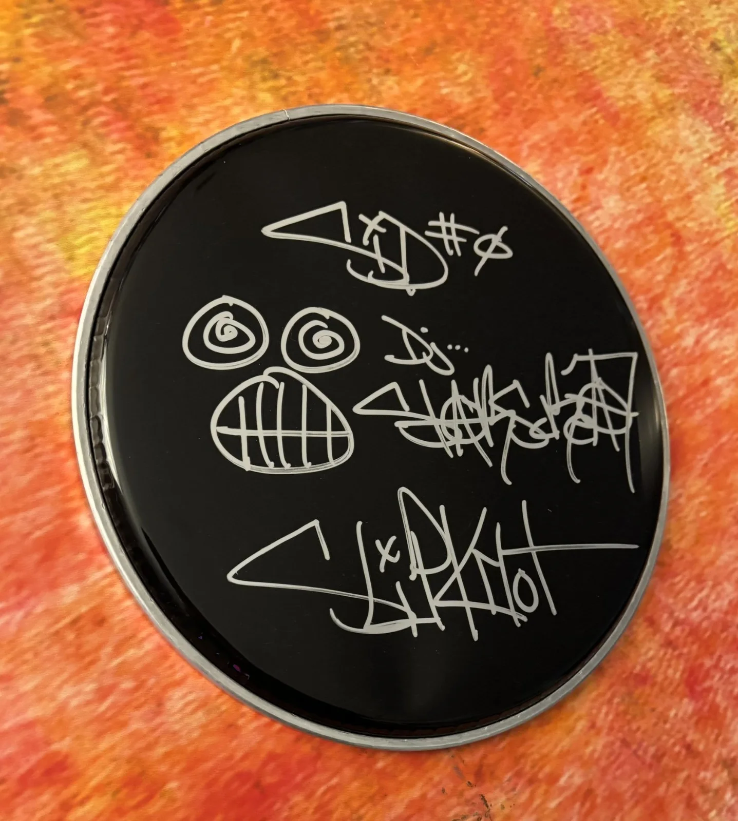 GFA Slipknot DJ Band * SID WILSON * Signed 10" Drumhead EXACT PROOF COA, image 4
