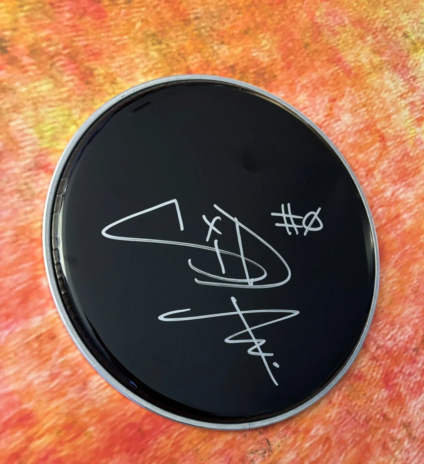 GFA Slipknot DJ Band * SID WILSON * Signed 10" Drumhead PROOF COA, image 4