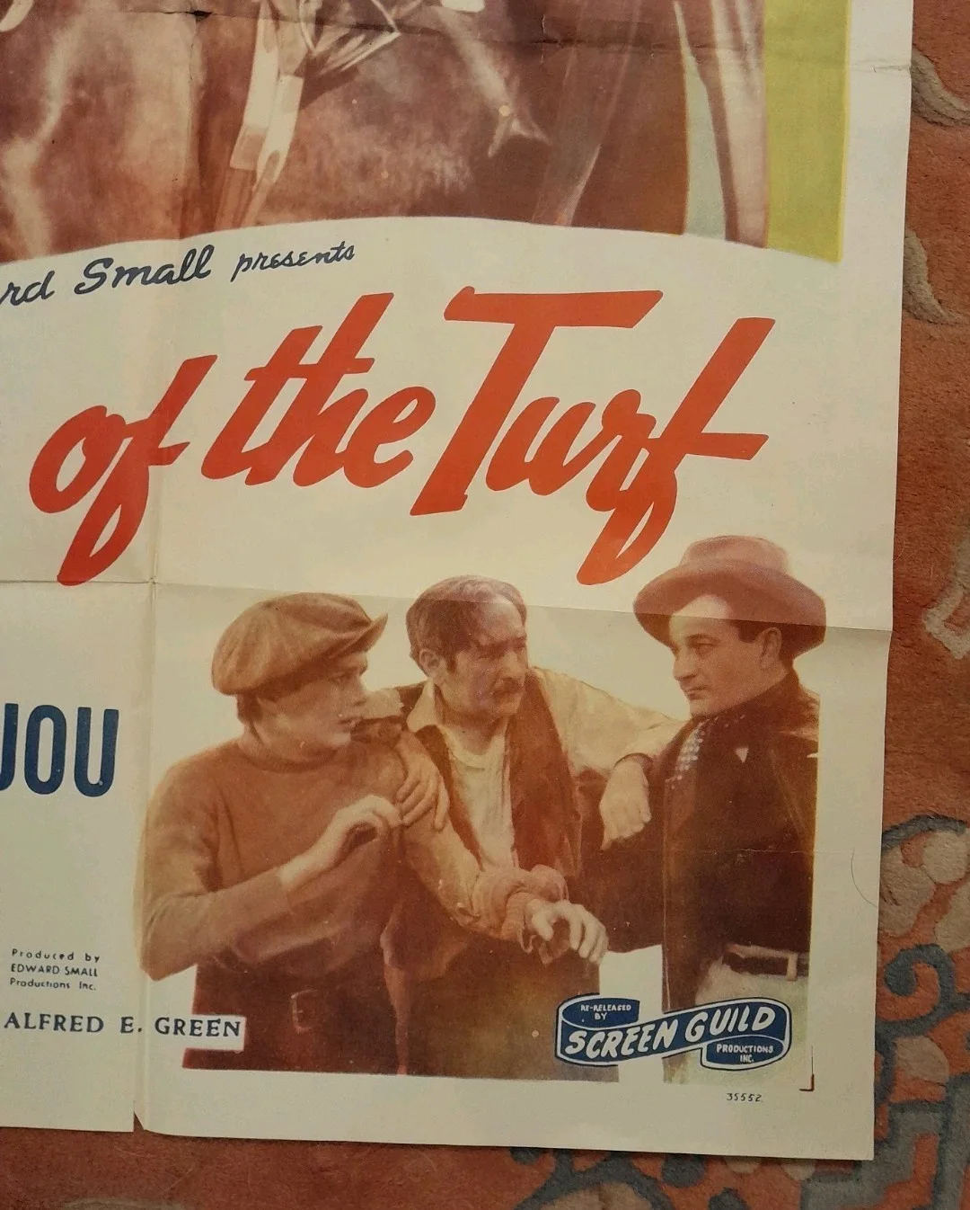 Vintage American Film Poster Edward Smalls King Of The Turf Adophe Menjou, изображение 3