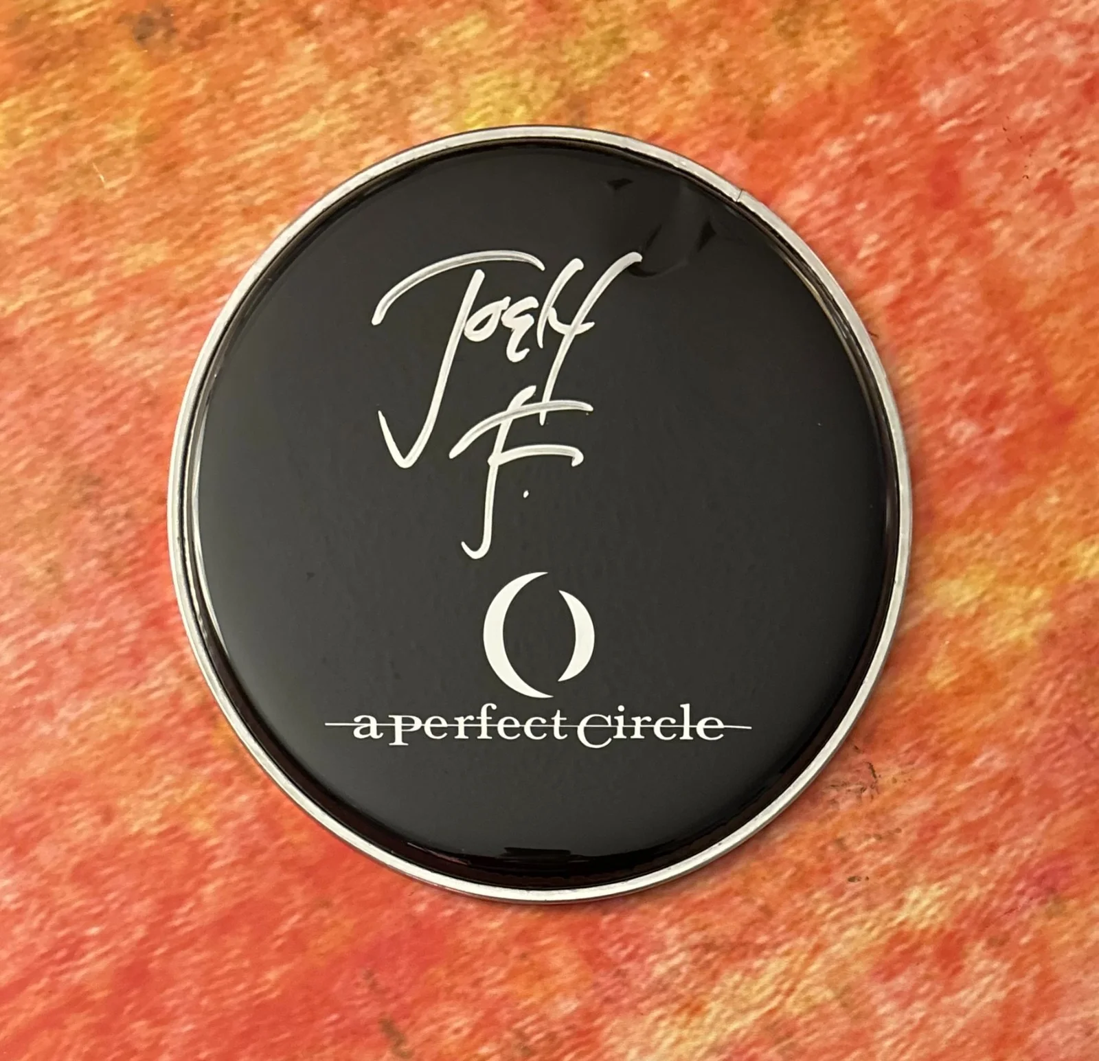 GFA A Perfect Circle Band Drummer * JOSH FREESE * Signed 10" Drumhead COA, image 2