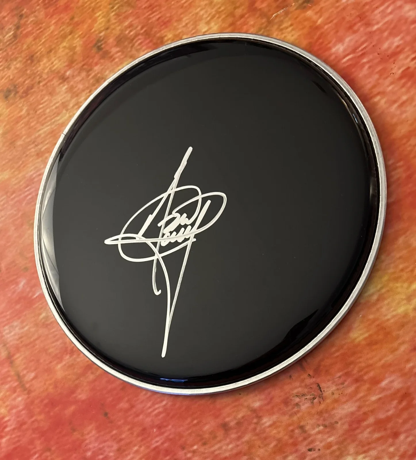 GFA Cinderella Band Drummer * FRED COURY * Signed 10" Drumhead COA, image 2