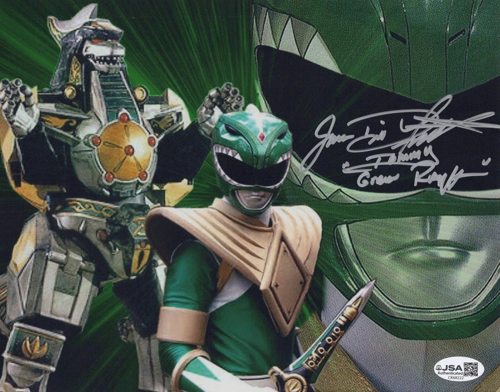 Jason David Frank — Last One - Power Rangers - Jason David Frank (RIP) signed 8x10 photo JSA COA