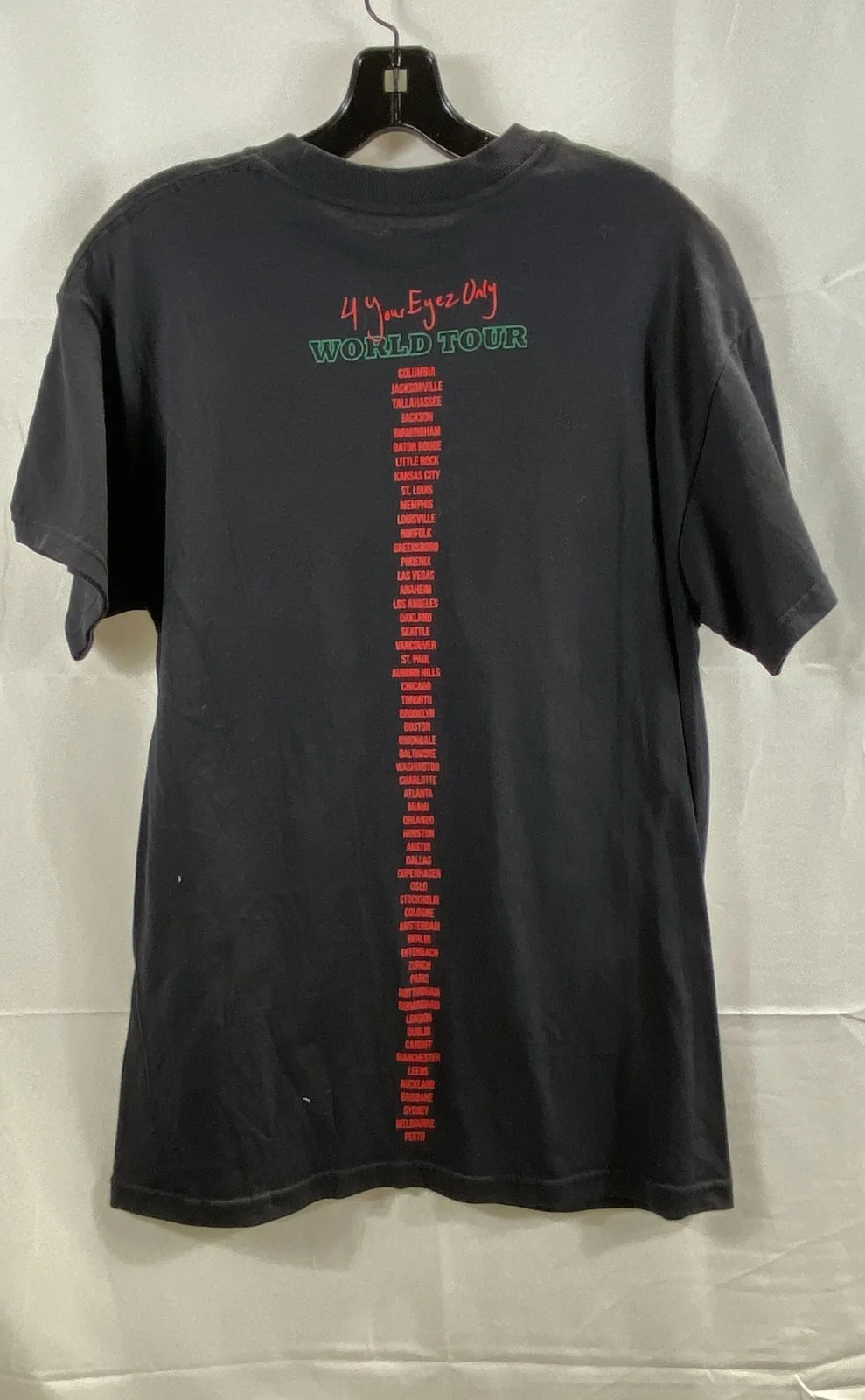J. Cole Autographed 2017 4 Your Eyez Only World Tour T-Shirt Dreamville Sz M, изображение 2
