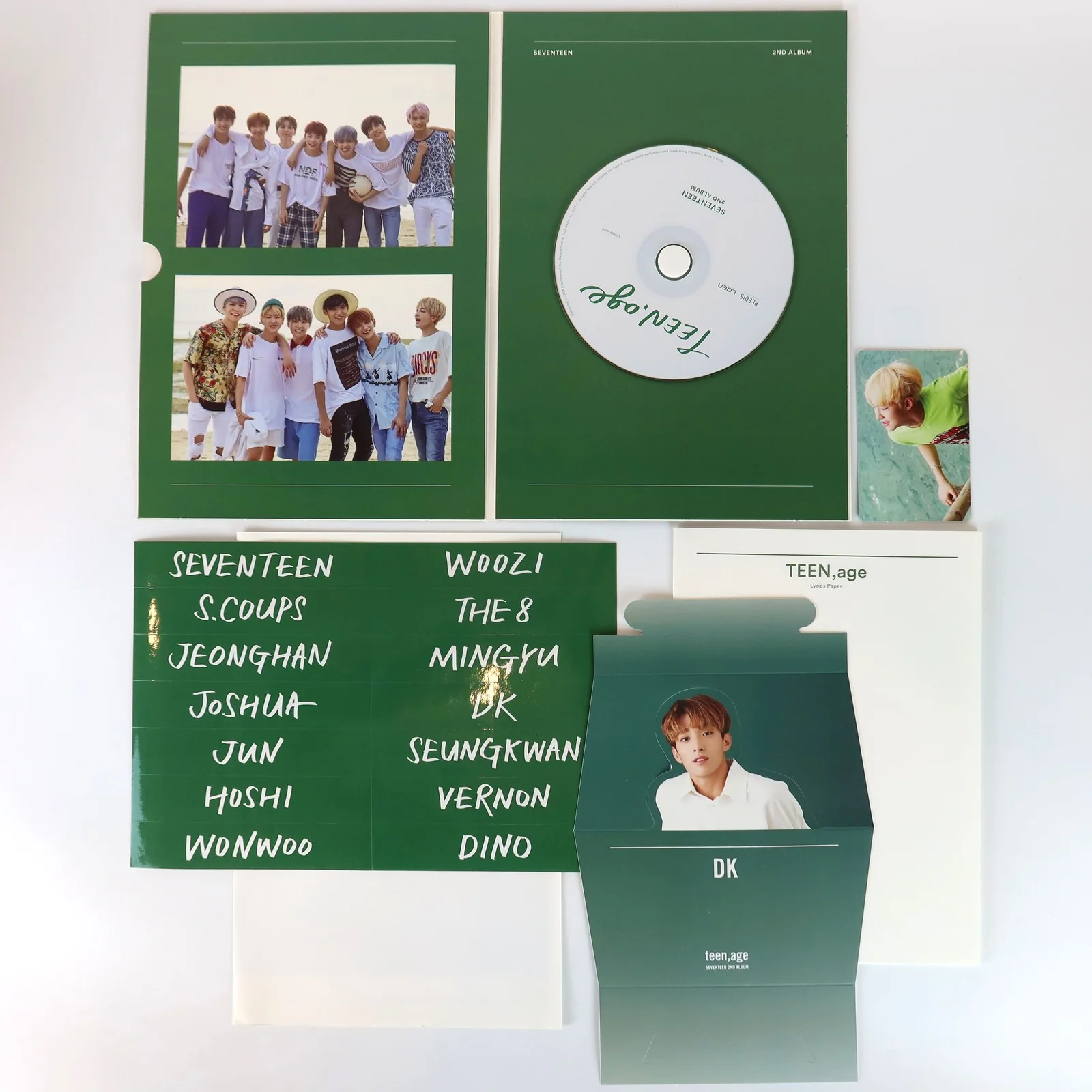 Seventeen - Teen, Age [Green Ver.] 2nd Album Signed Promo CD 2017 K-Pop [read], изображение 2