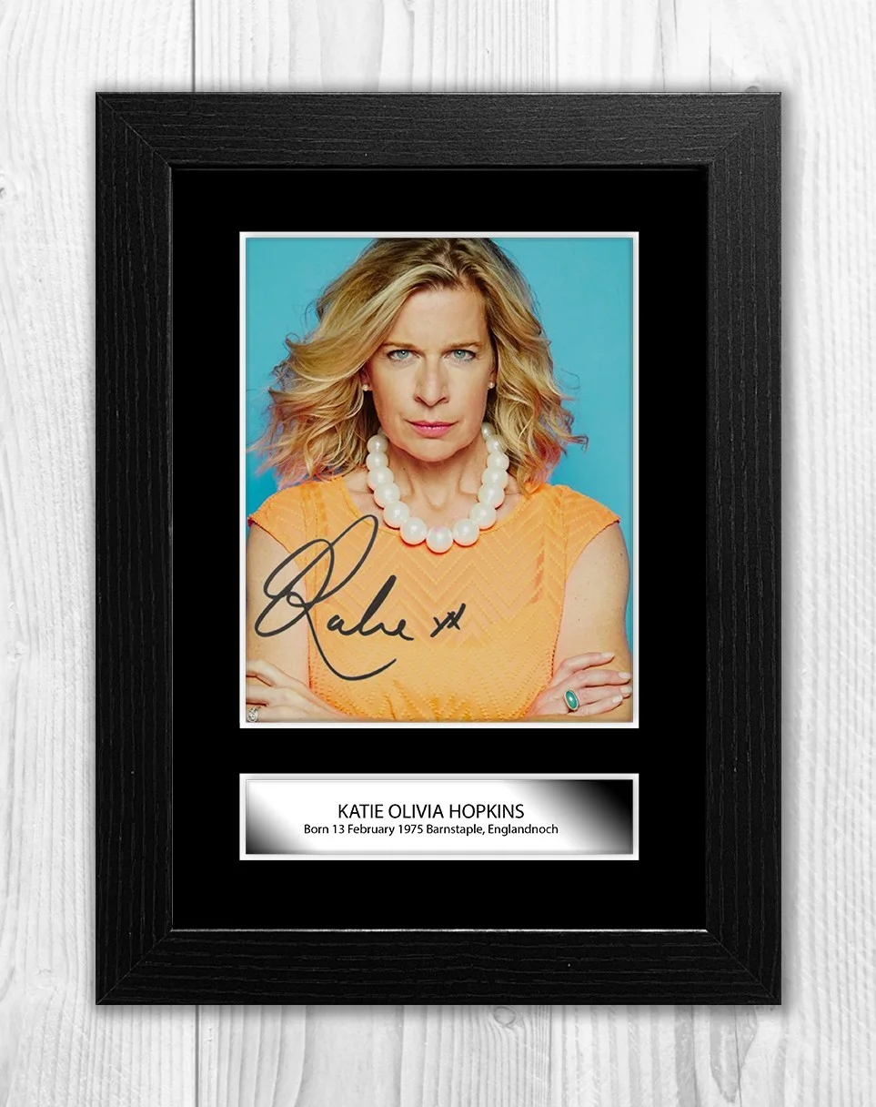 Katie Hopkins 1 A4 signed mounted photograph poster Choice of frame., image 2