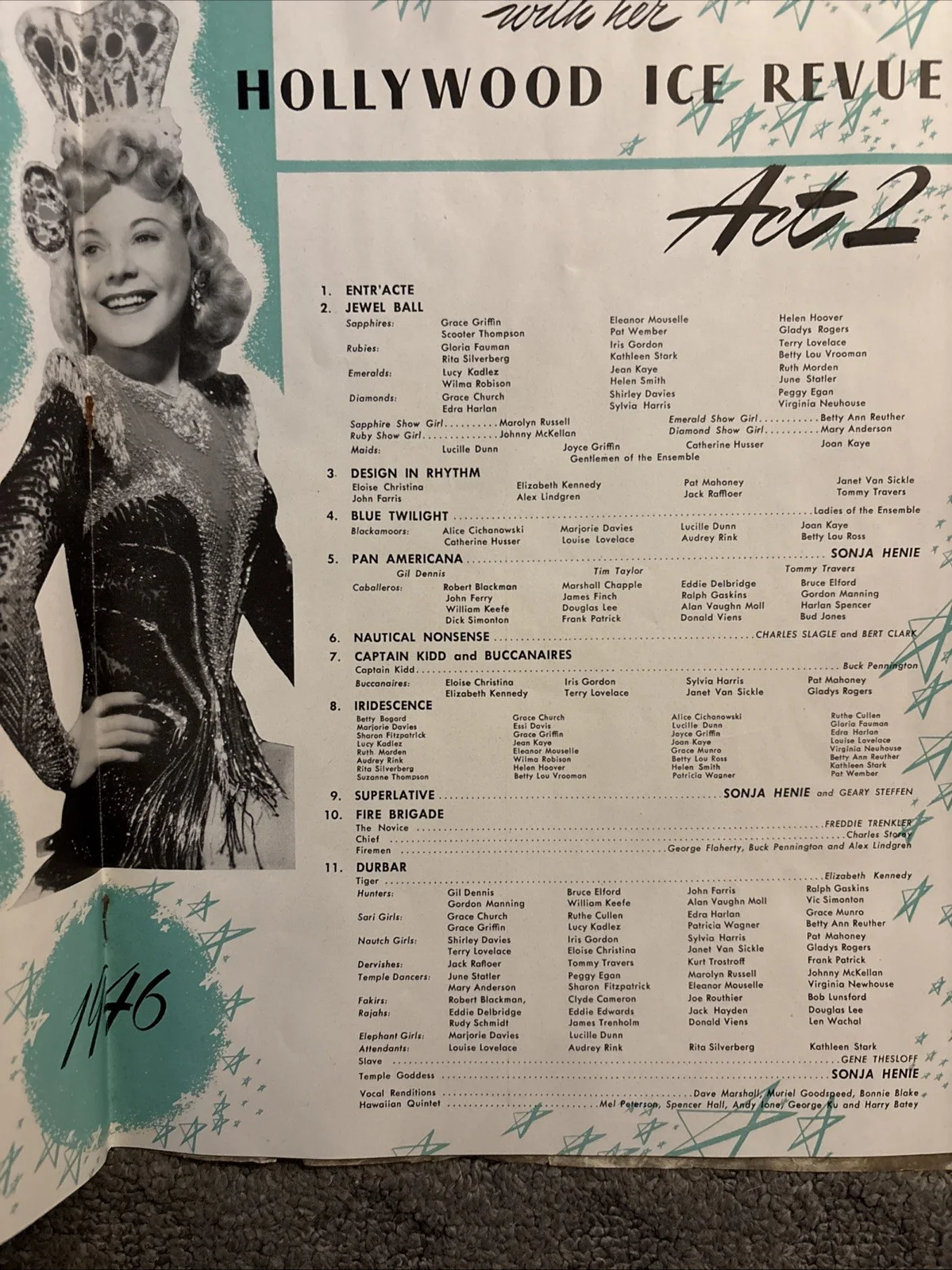 Sonja Henie 1946 Ice Revue Booklet Ice Skater, изображение 4