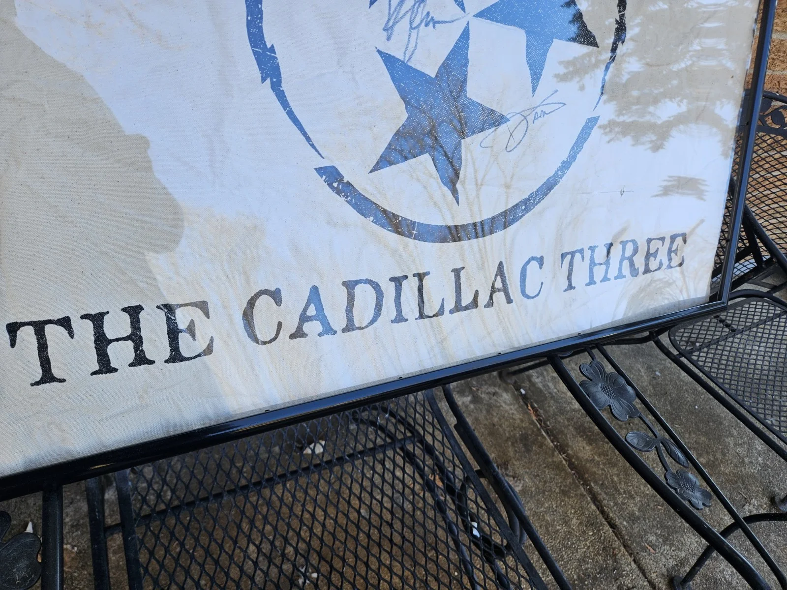 THE CADILLAC THREE ENTIRE BAND SIGNED Canvas Flag, image 4