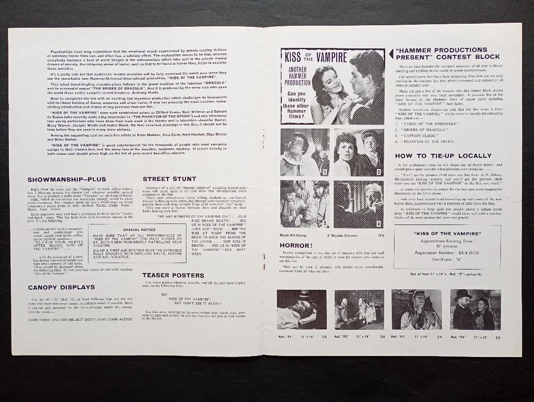 KISS OF THE VAMPIRE pressbook, image 3