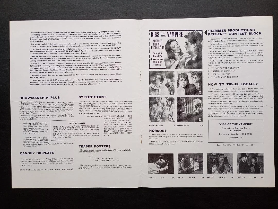 KISS OF THE VAMPIRE pressbook, image 5
