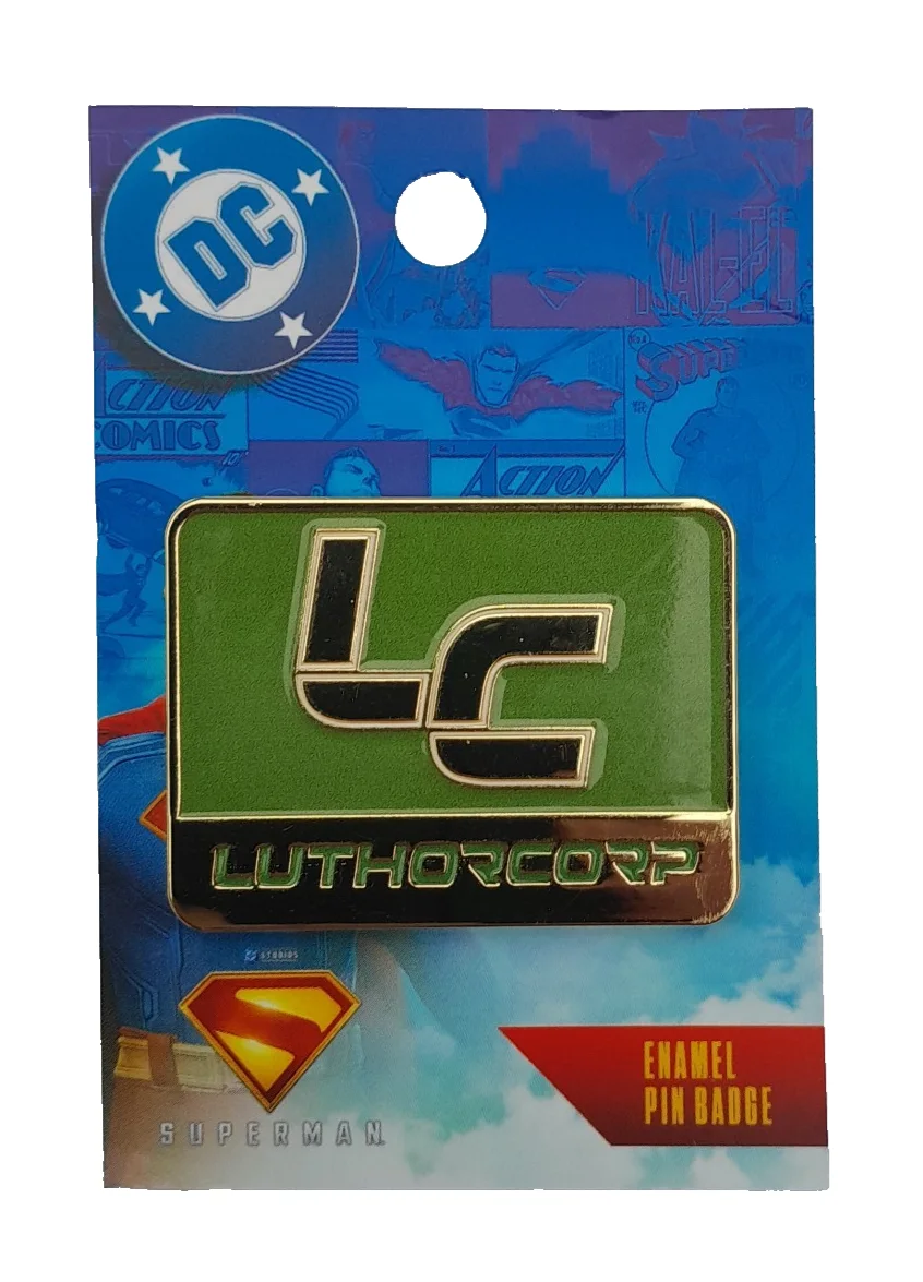 OFFICIAL DC COMICS SUPERMAN 2025 MOVIE LUTHORCORP PIN BADGE BRAND NEW!, изображение 2
