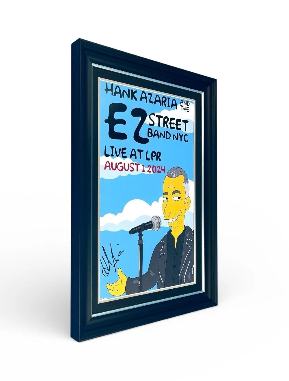 Hank Azaria Signed Photo Framed & COA The Simpsons Poster Ez Street Band Auto, изображение 2