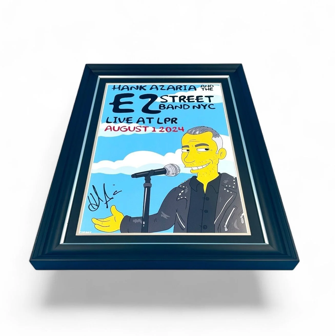 Hank Azaria Signed Photo Framed & COA The Simpsons Poster Ez Street Band Auto, изображение 3