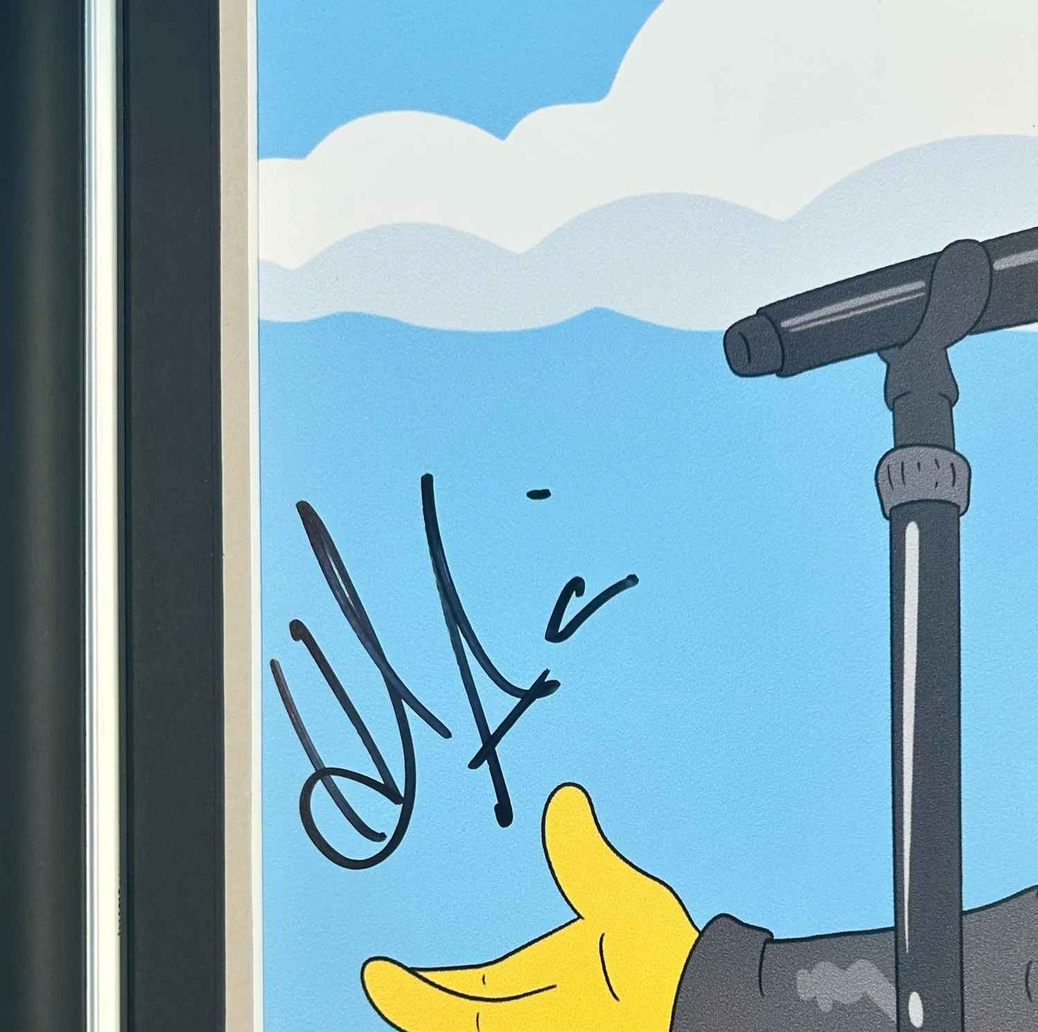 Hank Azaria Signed Photo Framed & COA The Simpsons Poster Ez Street Band Auto, изображение 4
