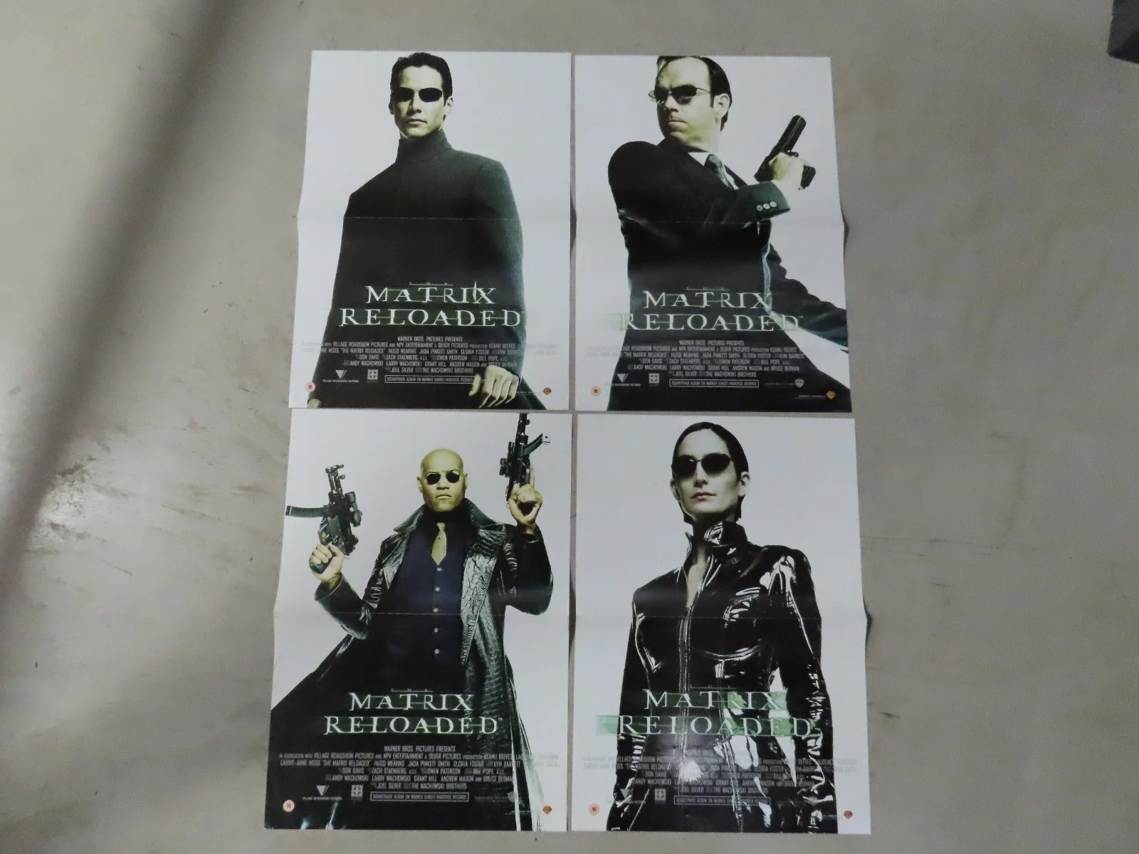 Set of 4 Matrix Reloaded (2003) Movie Posters, A3 Size, Morpheus Sci-Fi Y2K Prop, изображение 4