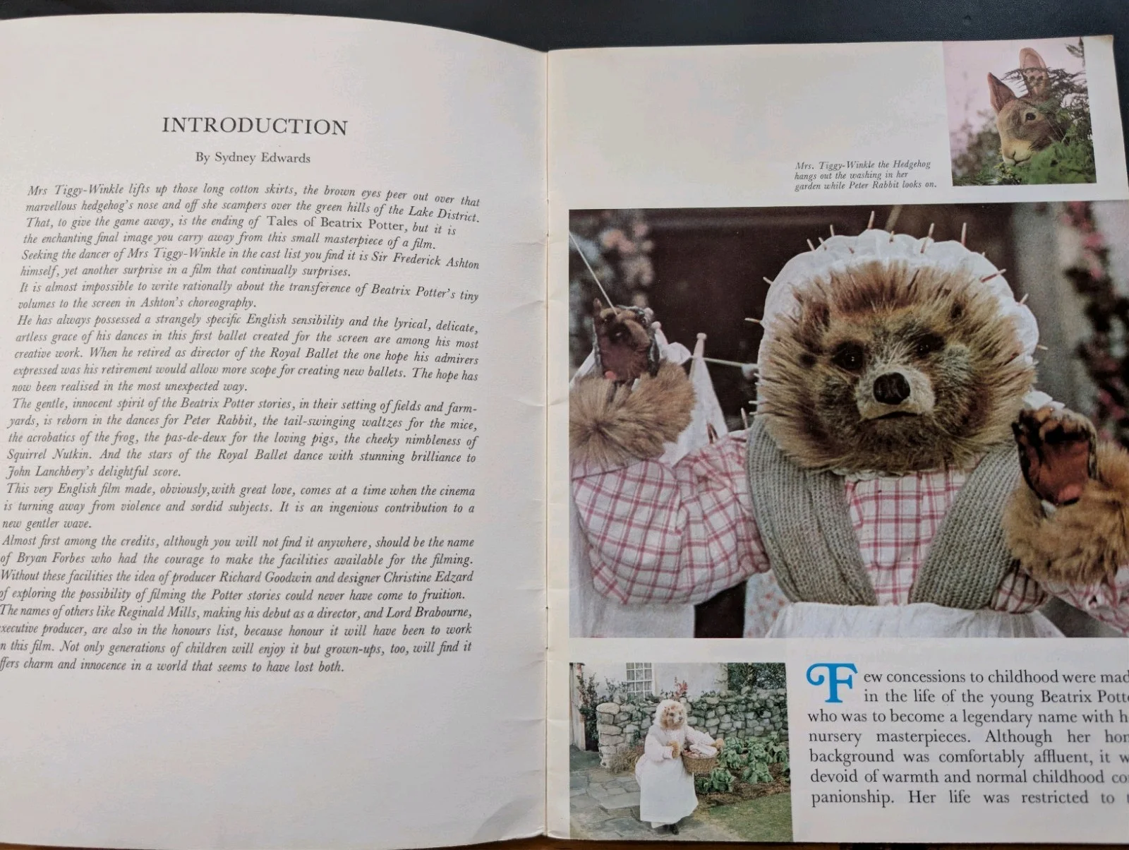 Vintage Tales of Beatrix Potter Royal Ballet Film Programme 1970s Covent Garden, изображение 2