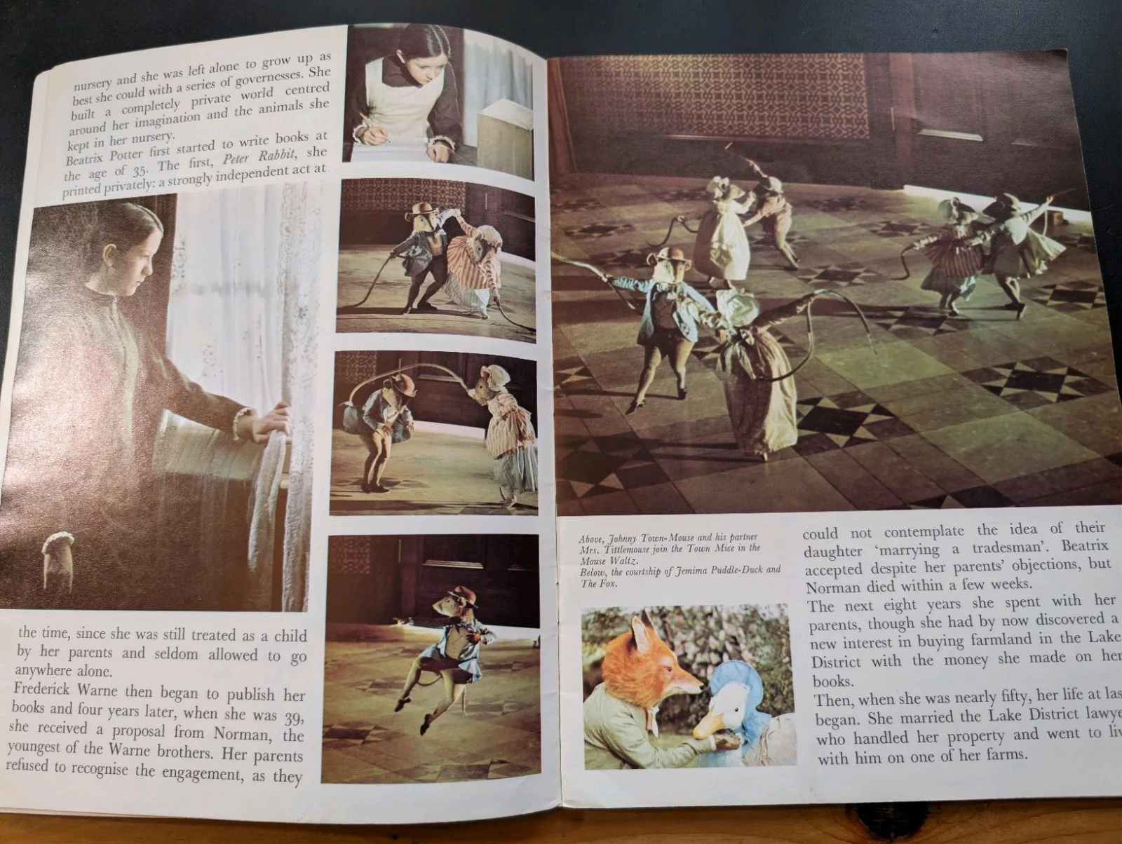 Vintage Tales of Beatrix Potter Royal Ballet Film Programme 1970s Covent Garden, изображение 3