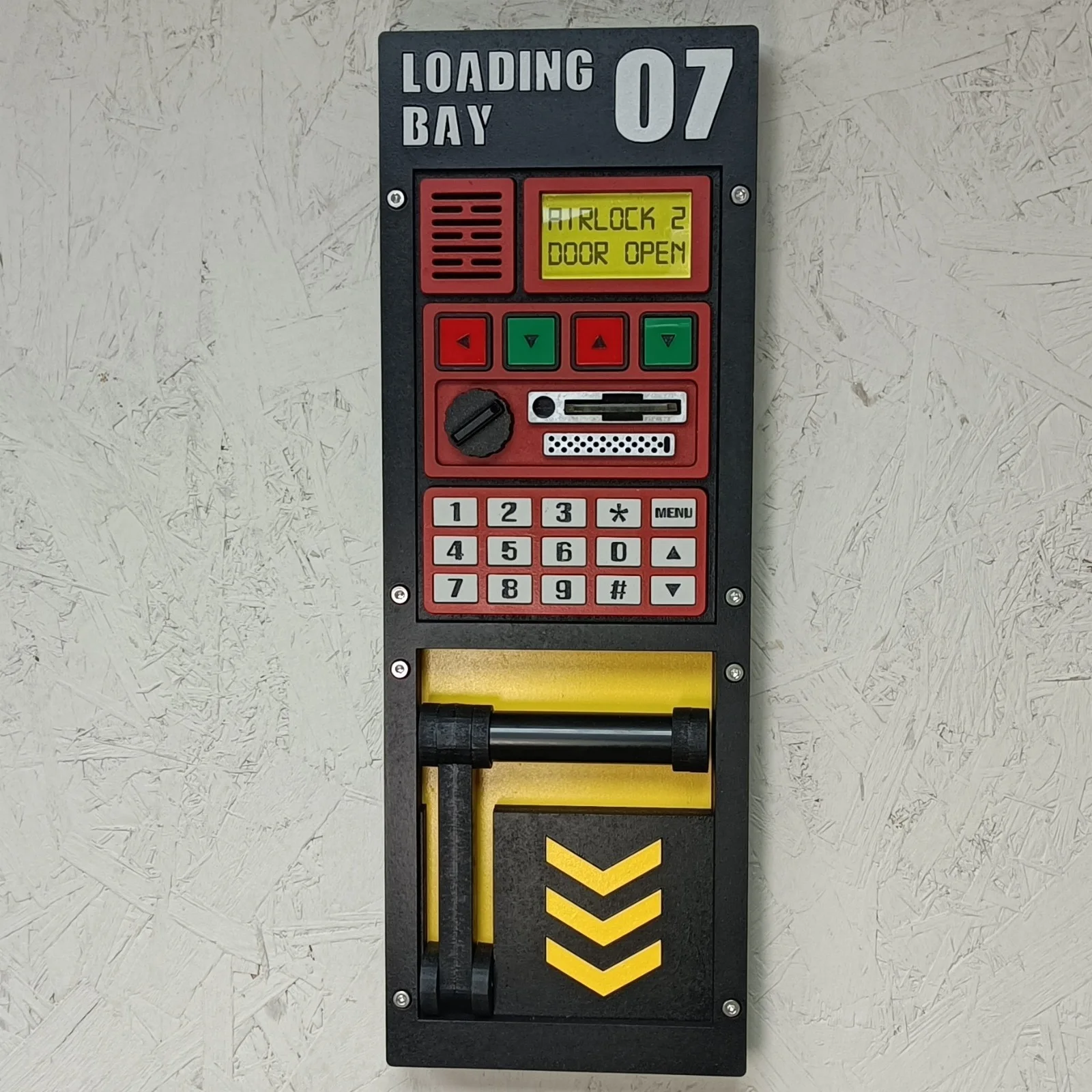 Sci-Fi Loading Bay Control Panel: 3D Prop Replica, Futuristic Wall Art, image 4