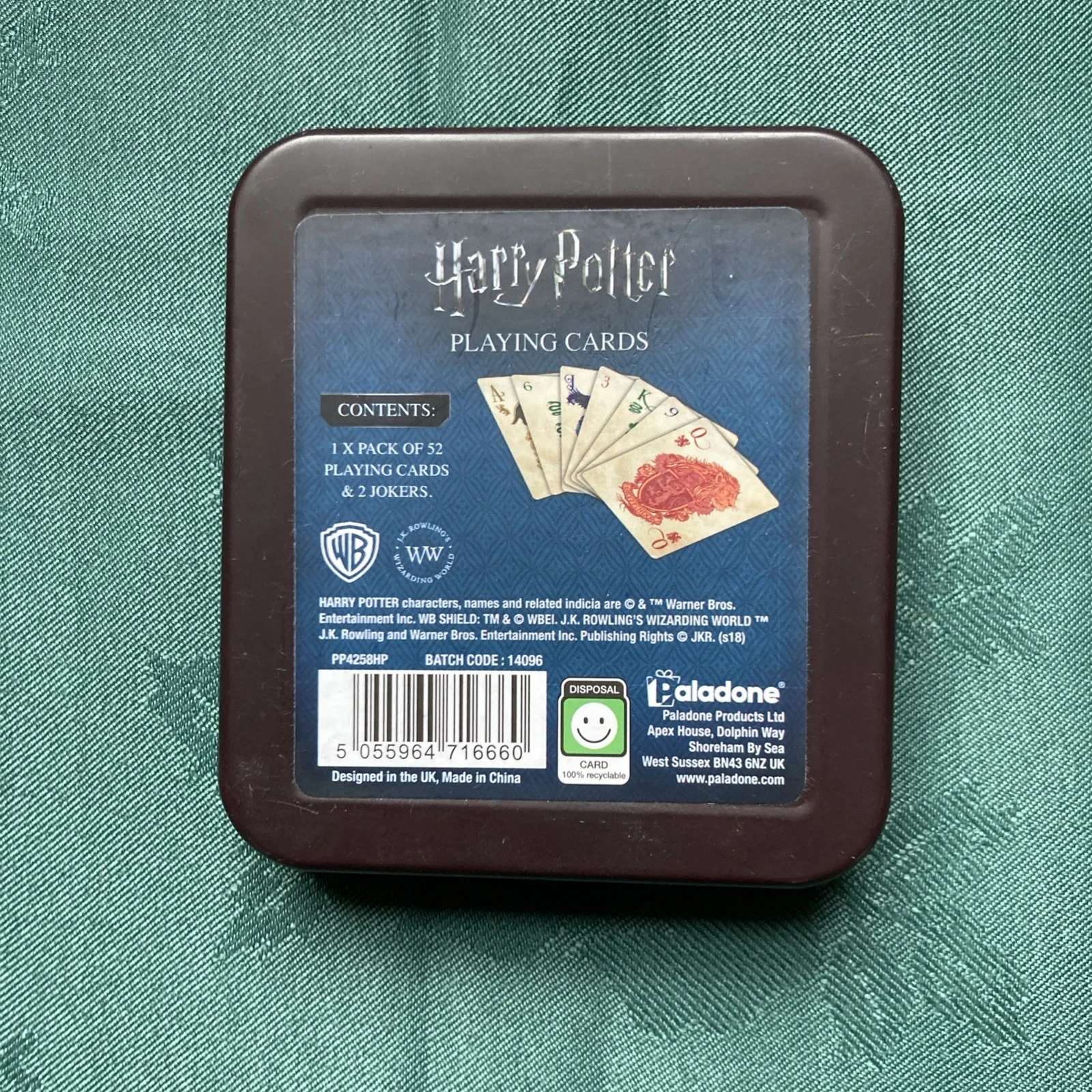 Harry Potter Hogwarts Playing Cards Full Set in Tin, image 2
