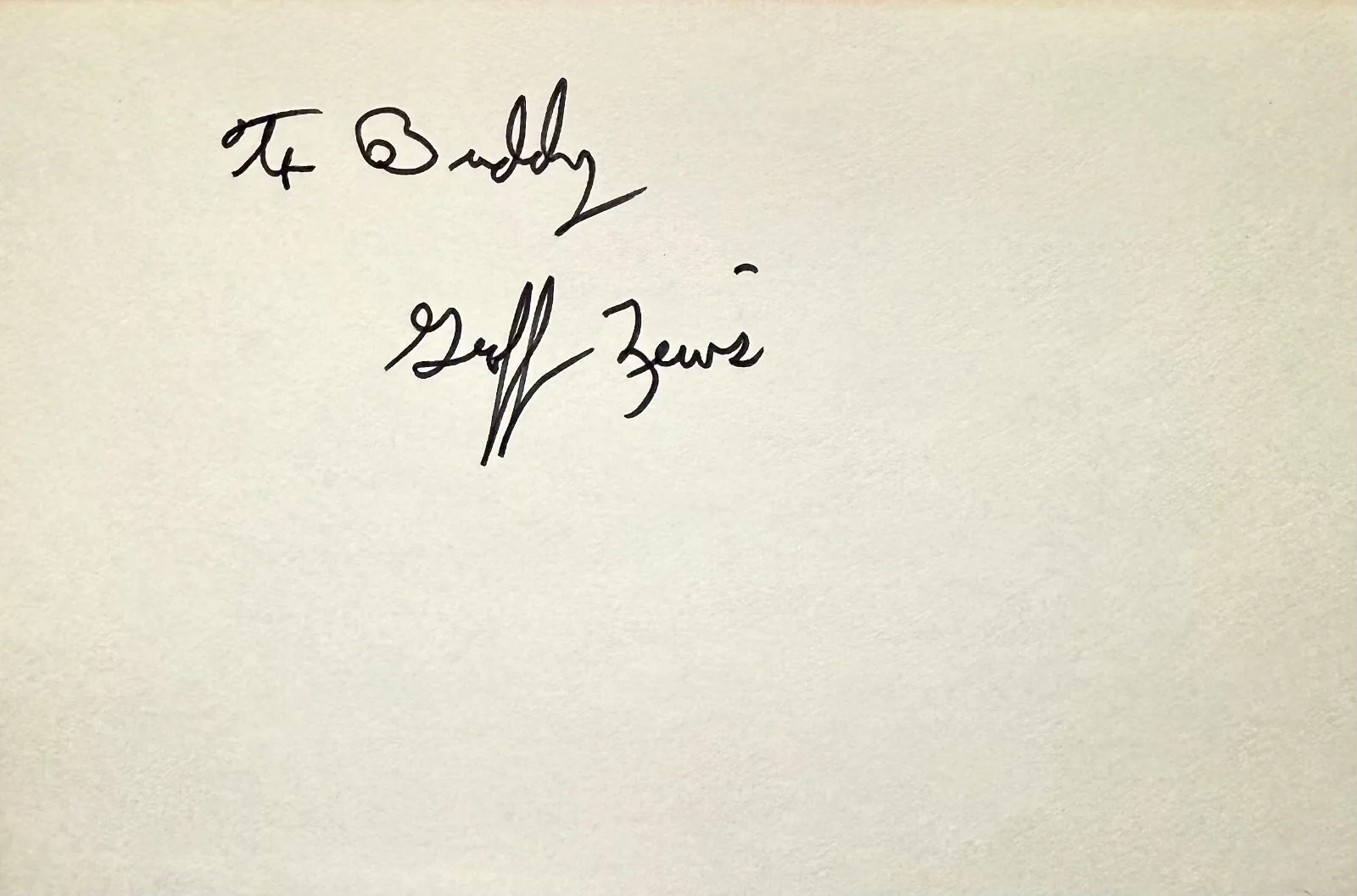 Geoffrey Lewis — GEOFFREY LEWIS Autograph Signed 4x6 INDEX CARD High Plains Drifter Bronco Billy, изображение 3