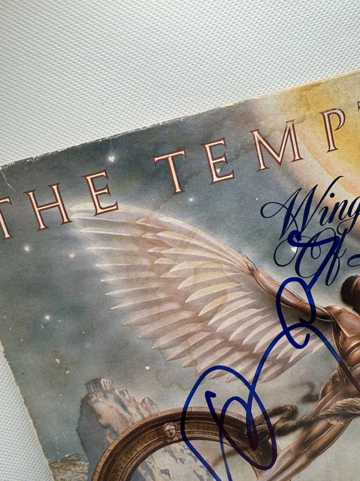 THE TEMPTATIONS SIGNED VINYL BY 3 OTIS WILLIAMS WINGS OF LOVE EDWARDS JSA GLENN, image 5