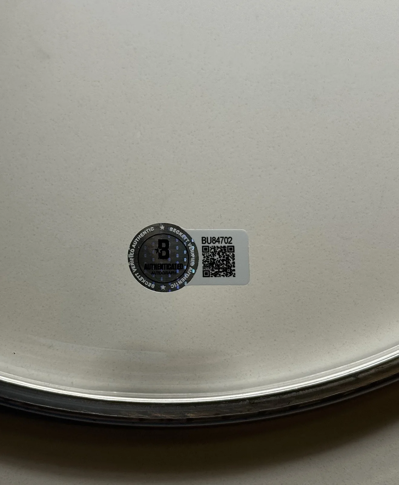 Brad Wilk Rage Against the Machine Autograph Signed Transparent Drumhead Beckett, image 3